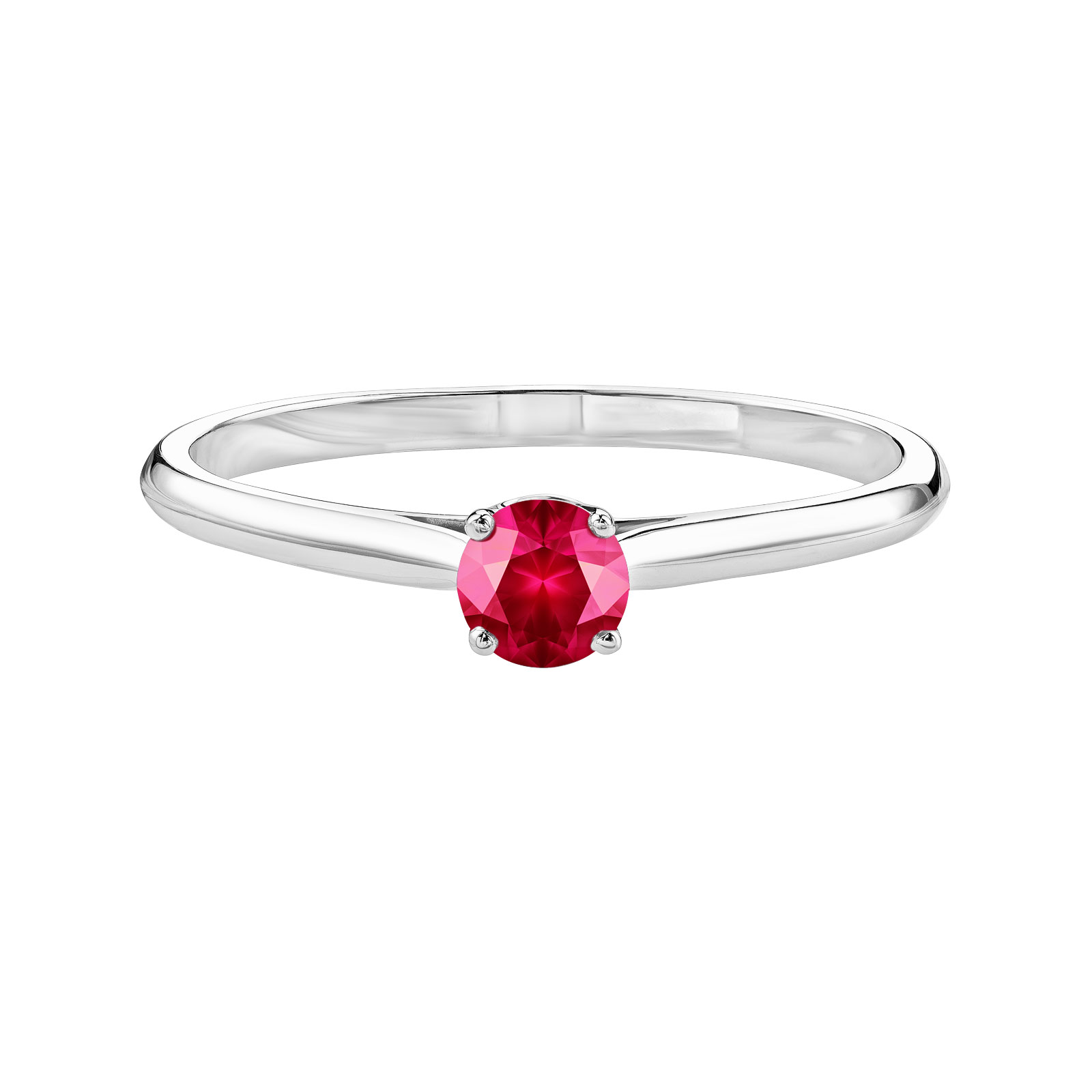 Bague Platine Rubis Baby Lady 1