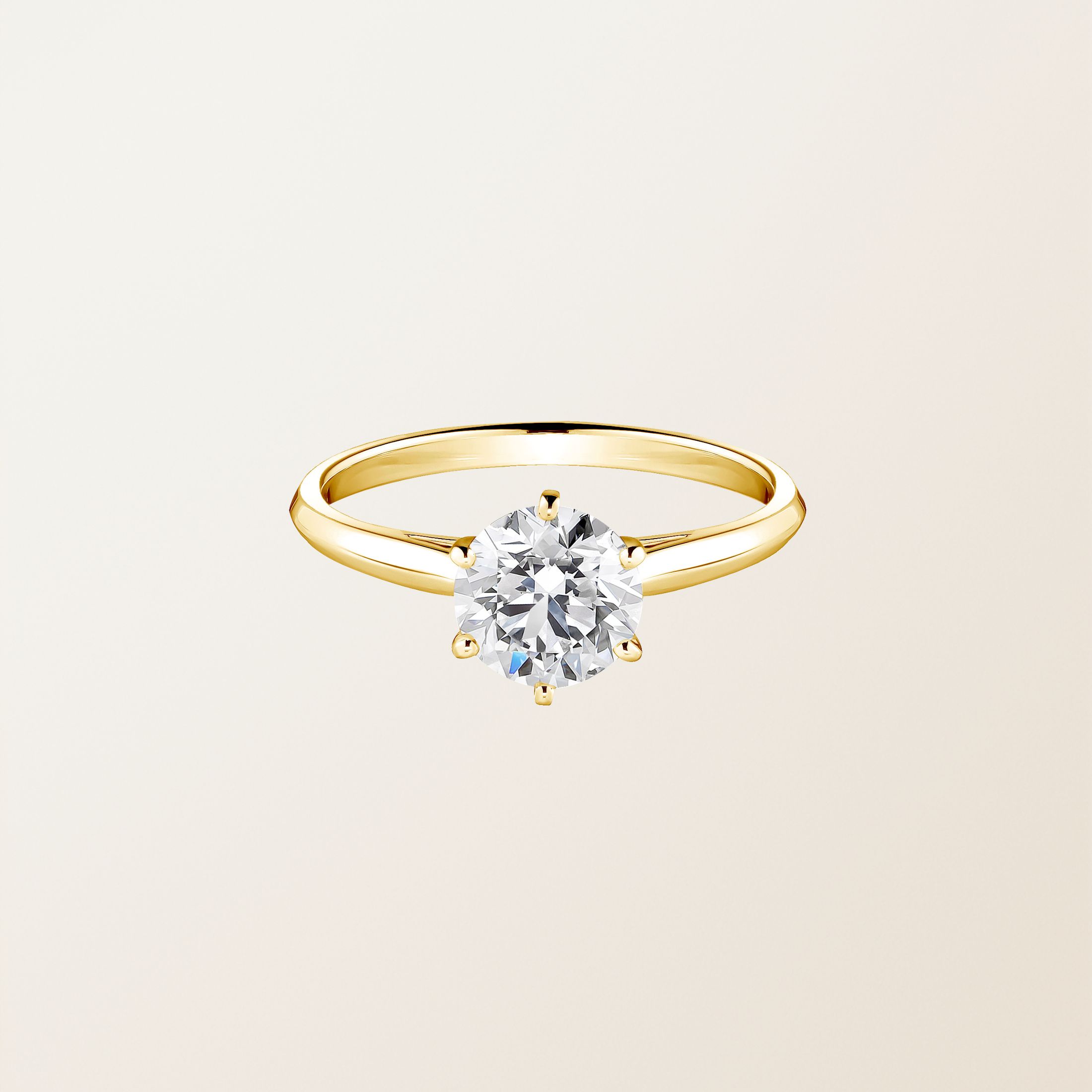 Bague Or jaune 18 cts Diamant Lady 1,2 ct