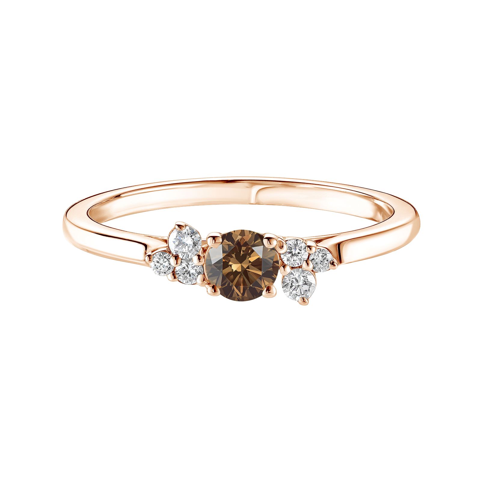 Bague Or rose Diamant Chocolat et diamants Baby EverBloom 1