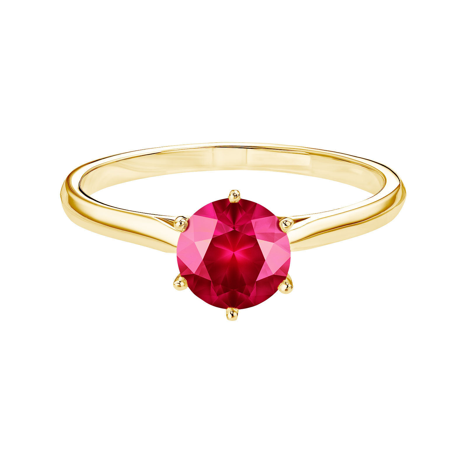 Bague Or jaune Rubis Lady 1