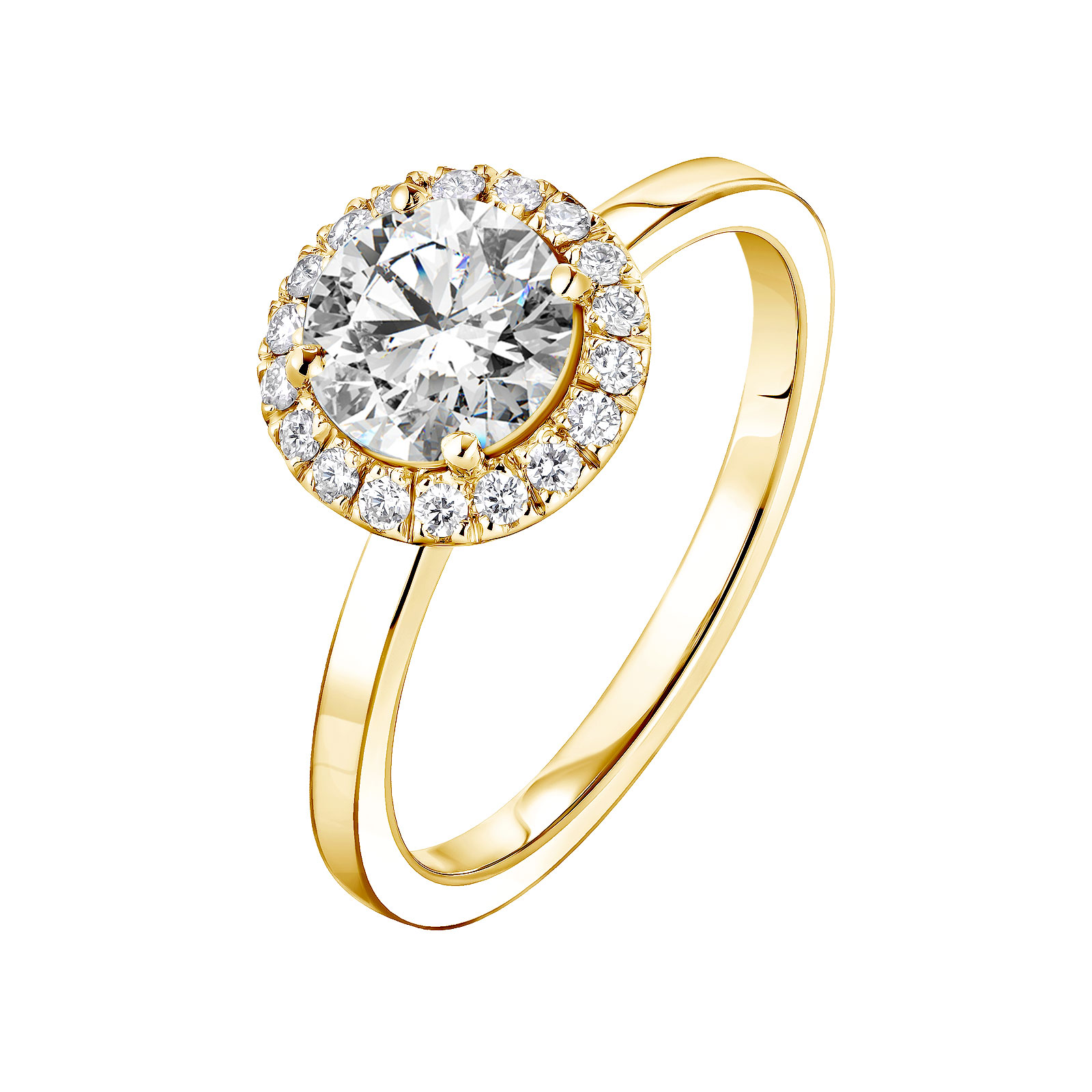 Bague Or jaune Diamant Rétromantique L 1
