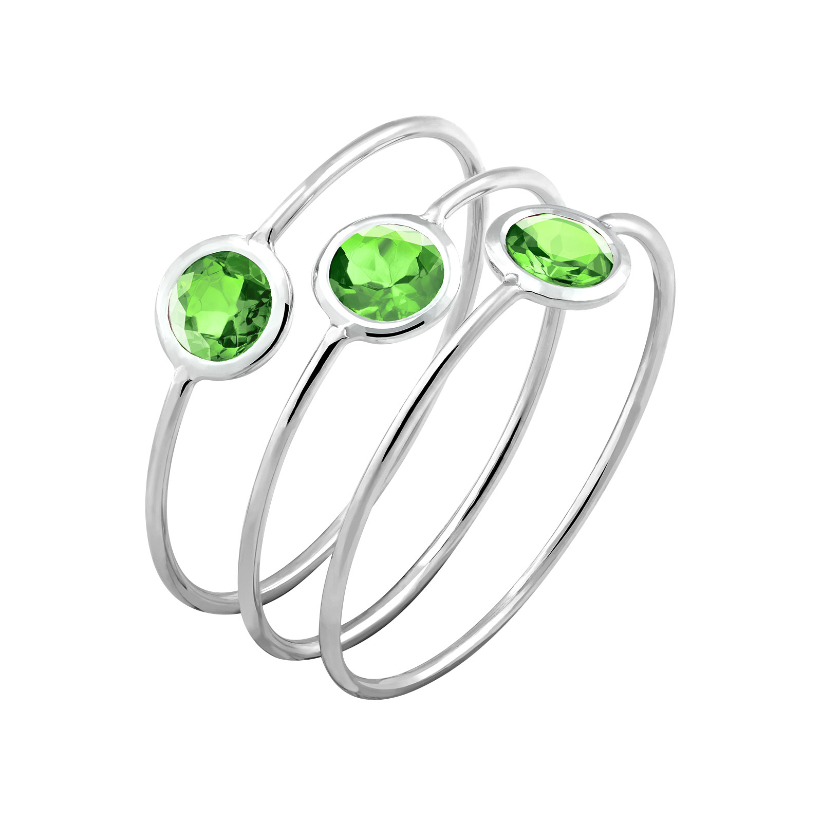 Bague Or blanc Tsavorite Triorama 1