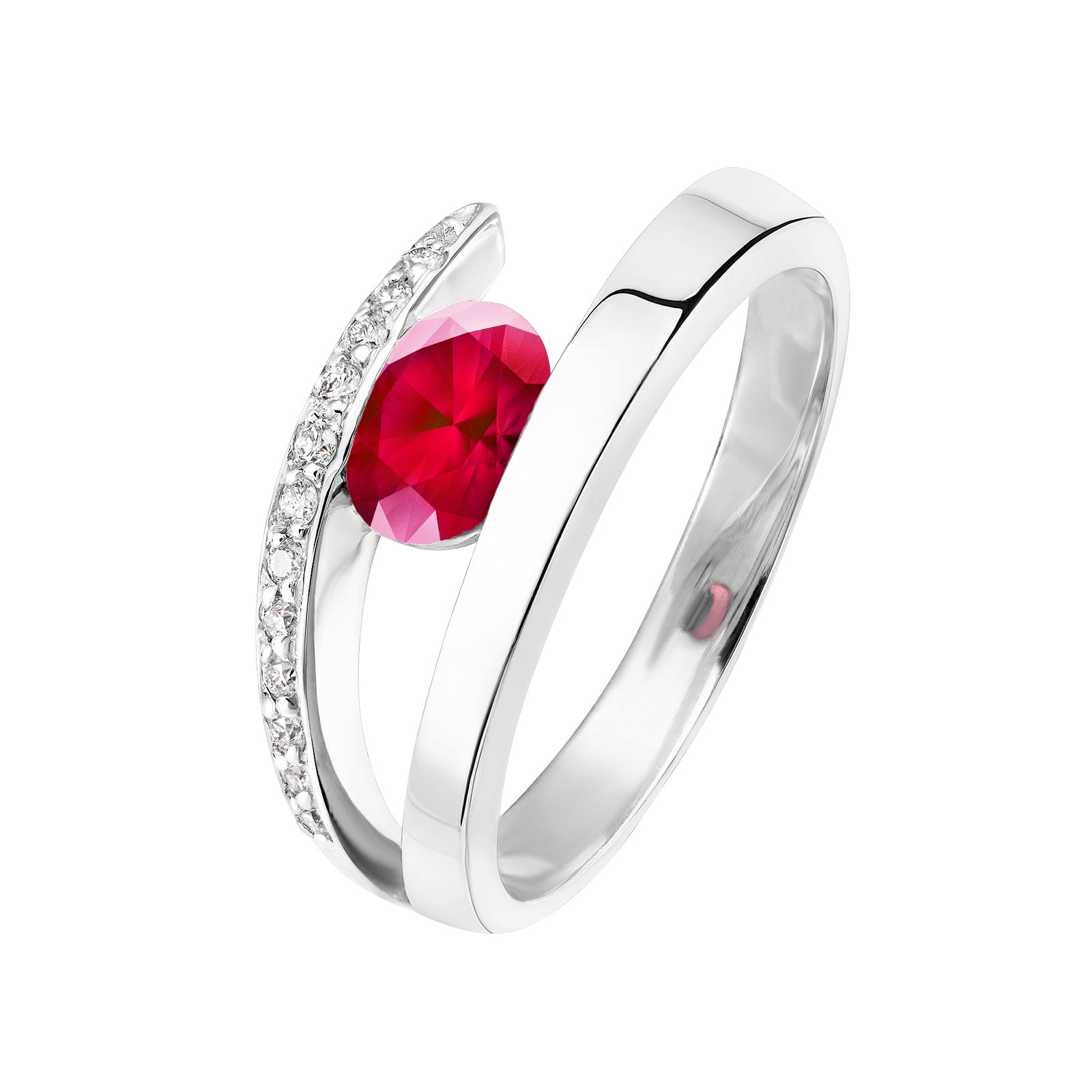 Bague Platine Rubis et diamants Ananta 1