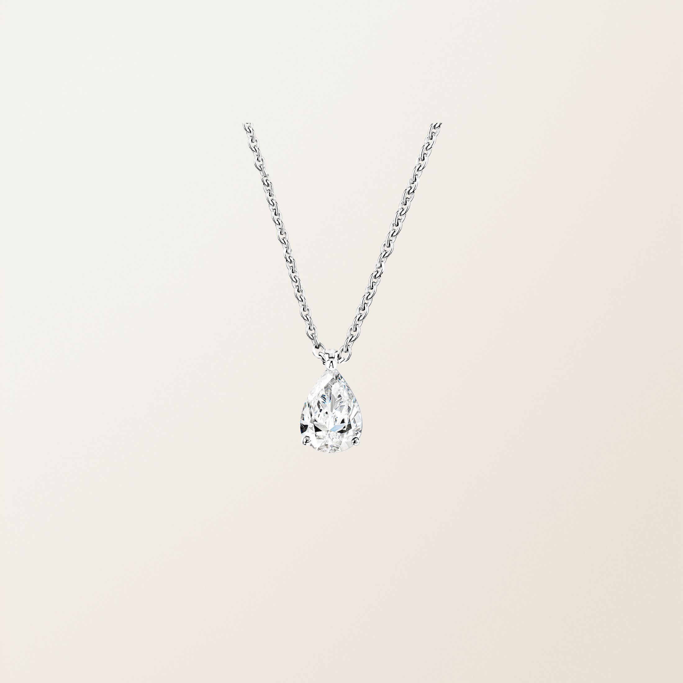 Anhänger 18K Weißgold Diamant Lady Poire M