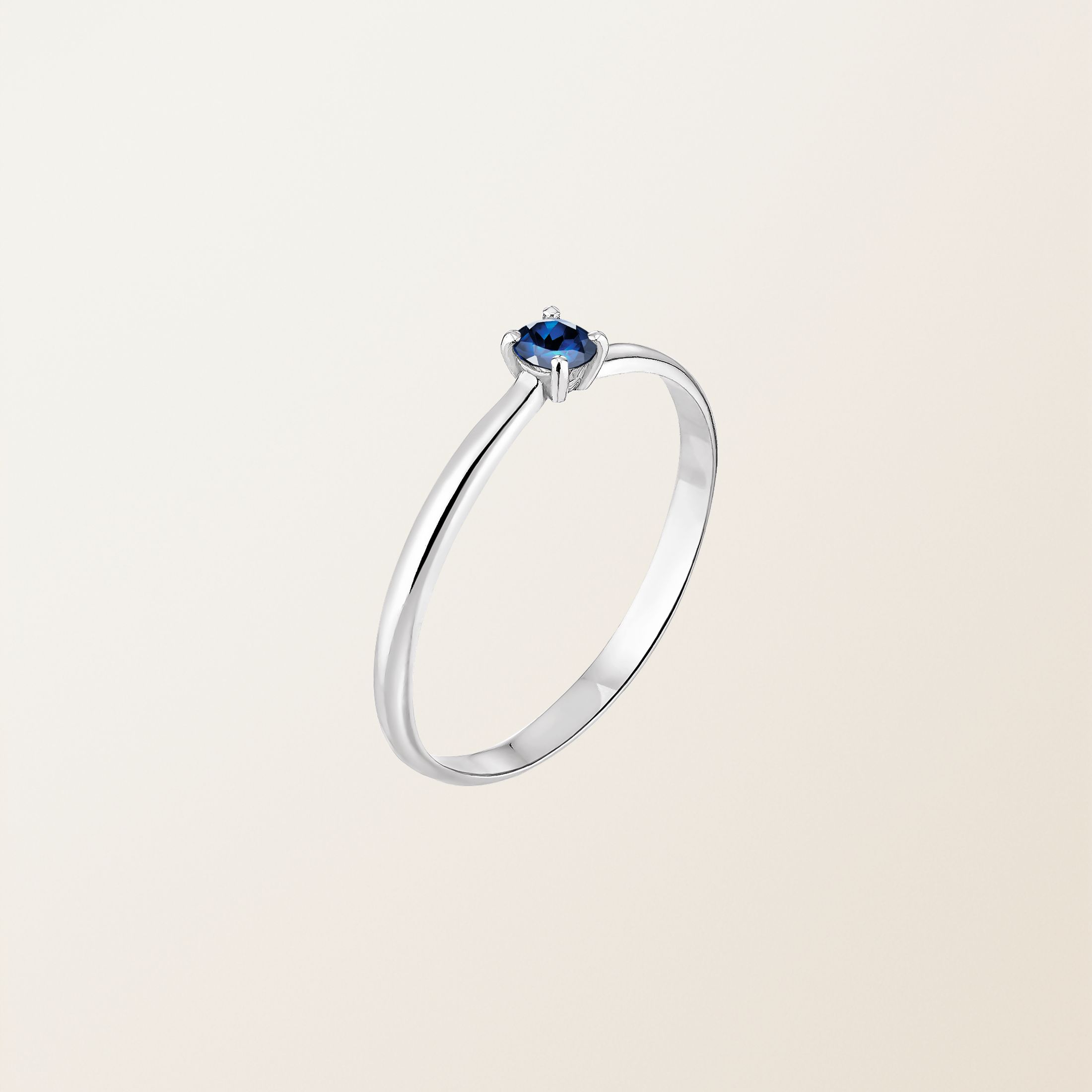 Bague Or blanc 18 cts Saphir Mini Lady