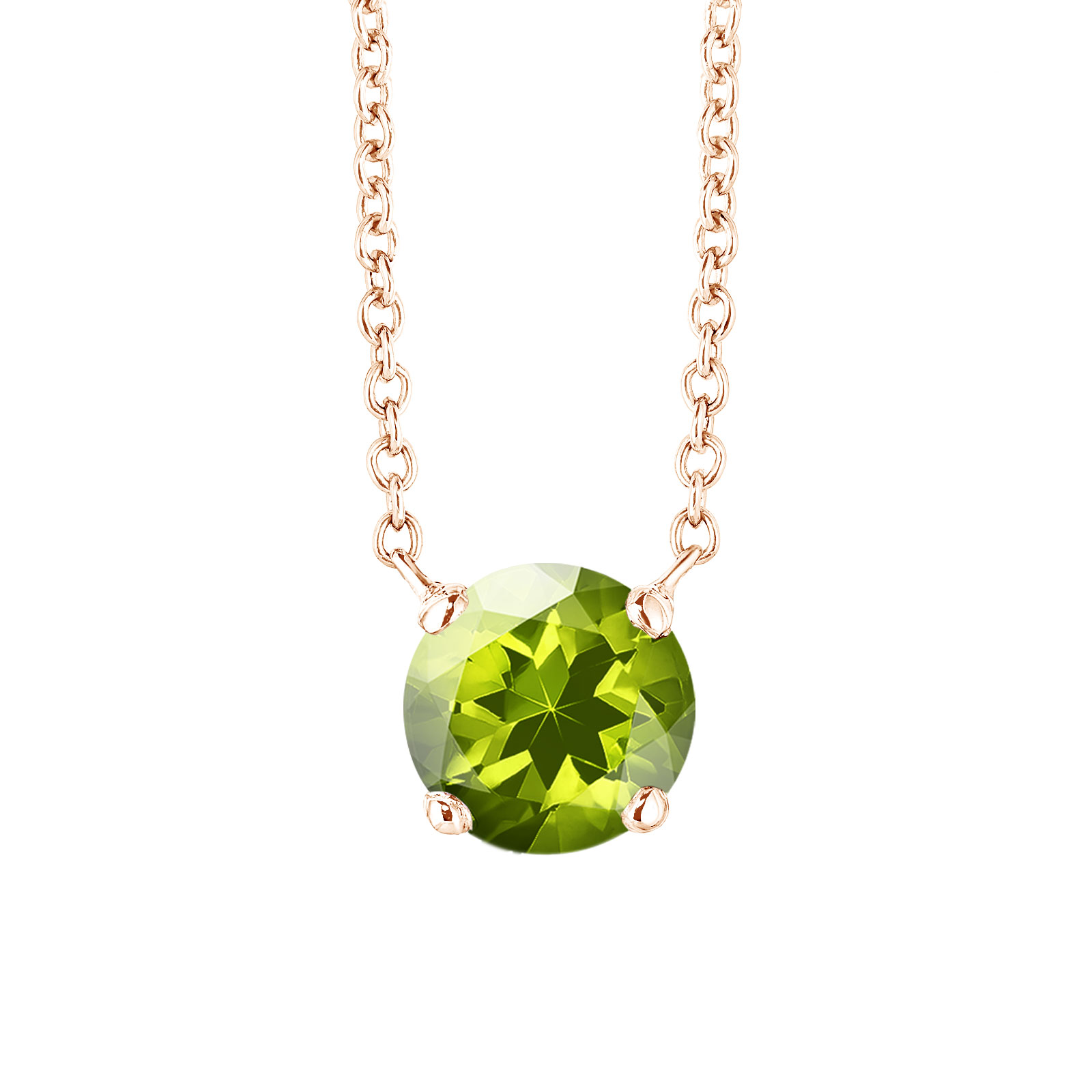 Pendentif Or rose Péridot Lady XXL 1