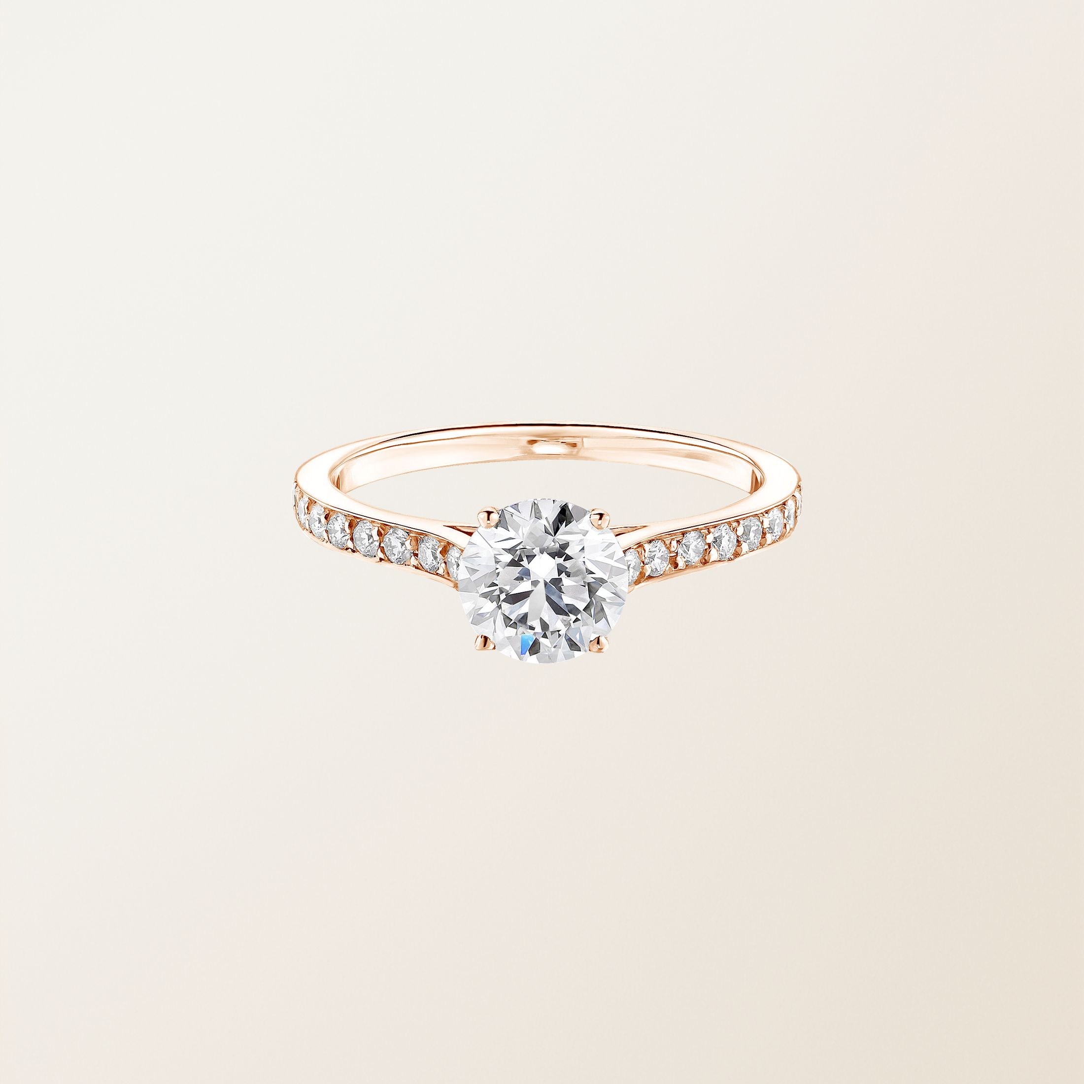 リング 18金ピンクゴールド ダイヤモンド Lady Pavée 1 Ct