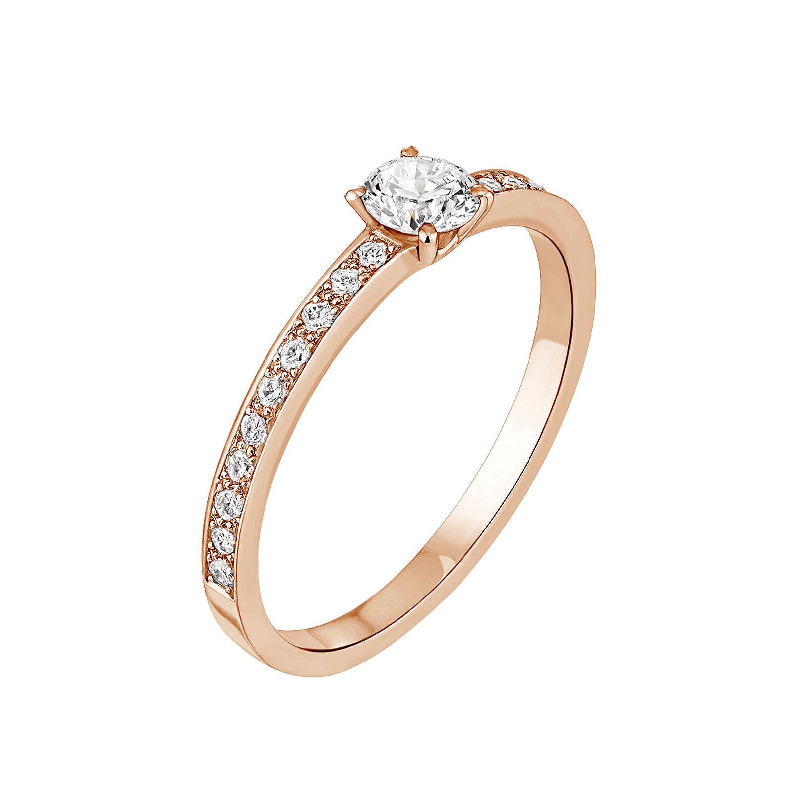Bague Or rose Diamant Milady 1