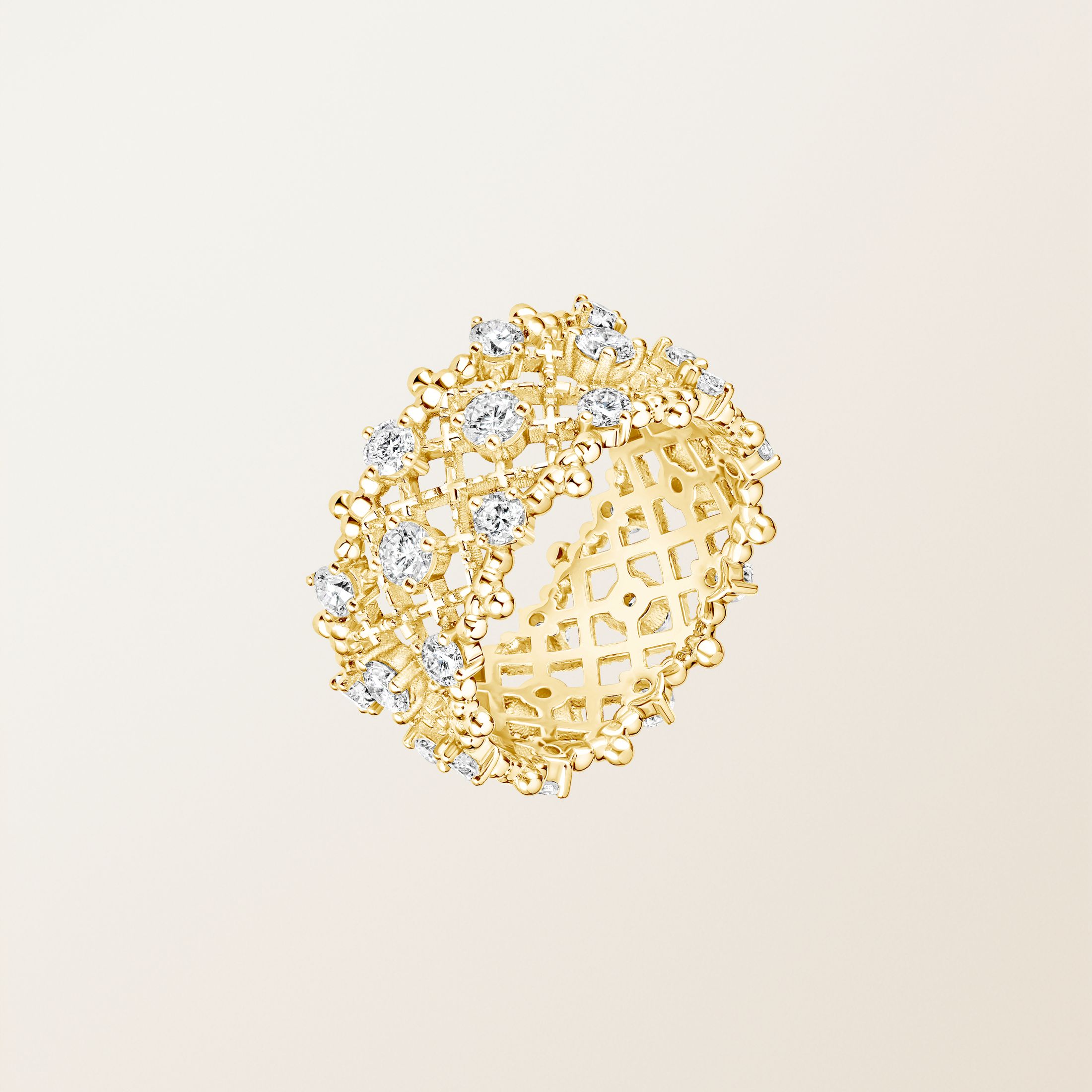 Bague Or jaune 18 cts Diamant RétroMilano Prima