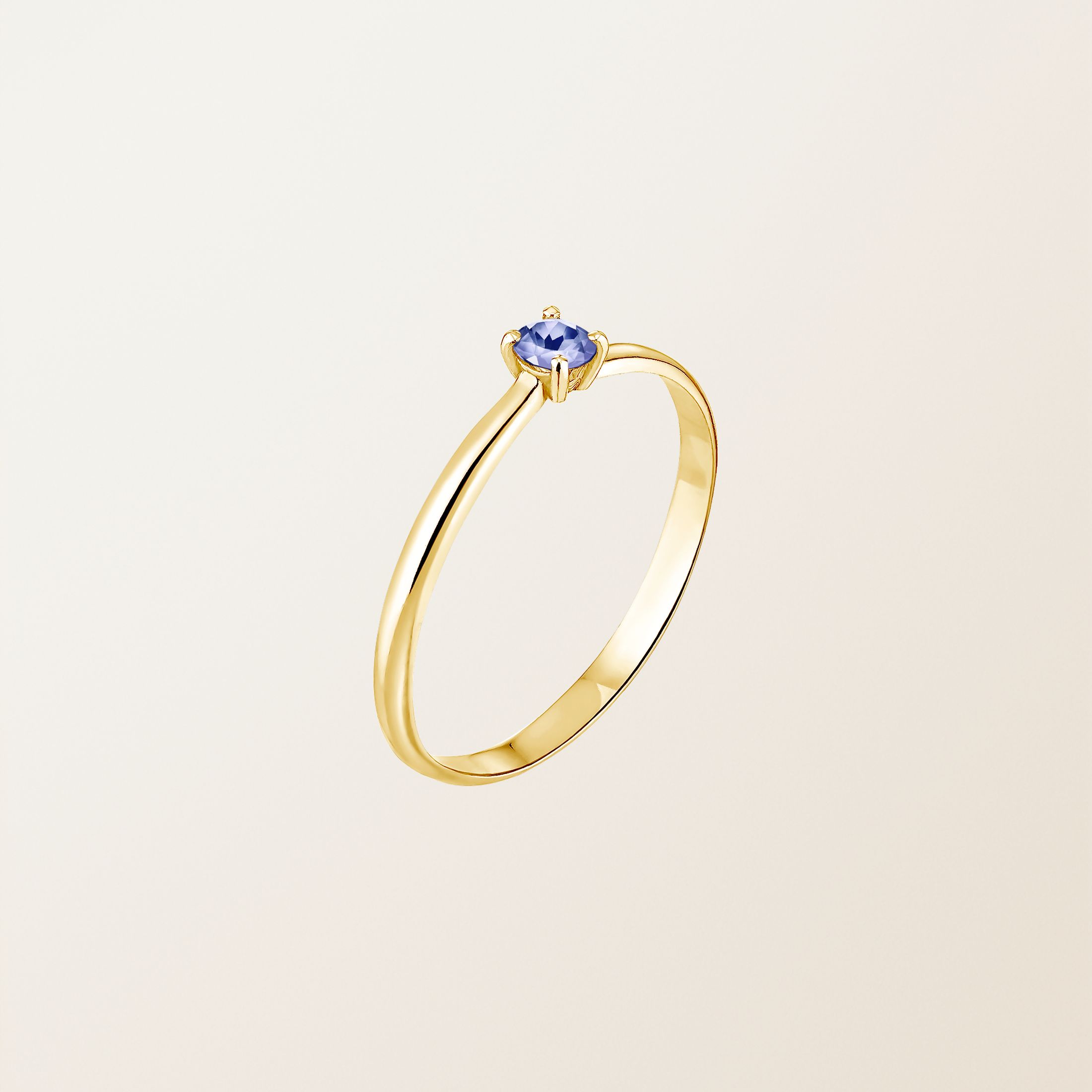 Bague Or jaune 18 cts Tanzanite Mini Lady