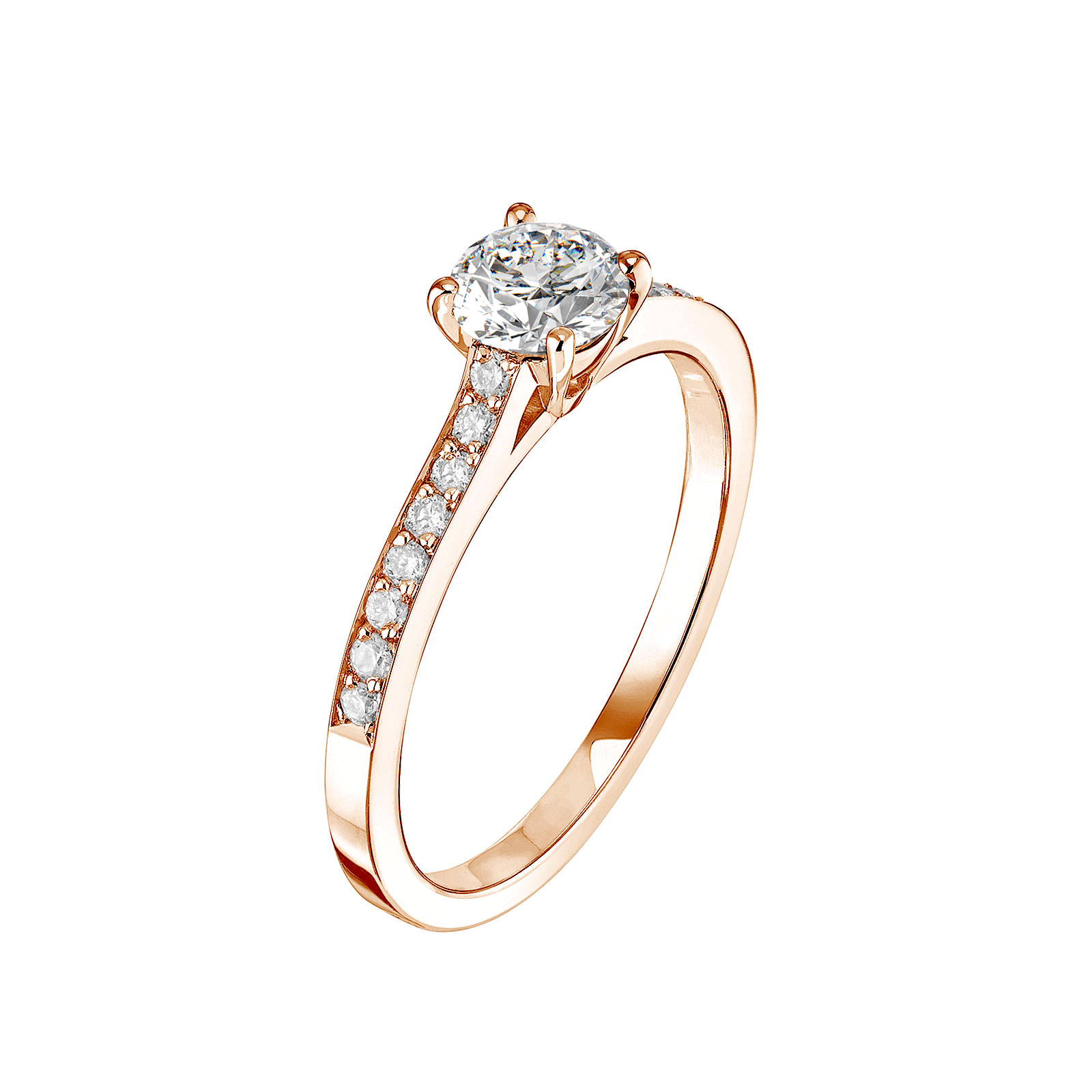 Bague Or rose Diamant Little Lady Pavée 1