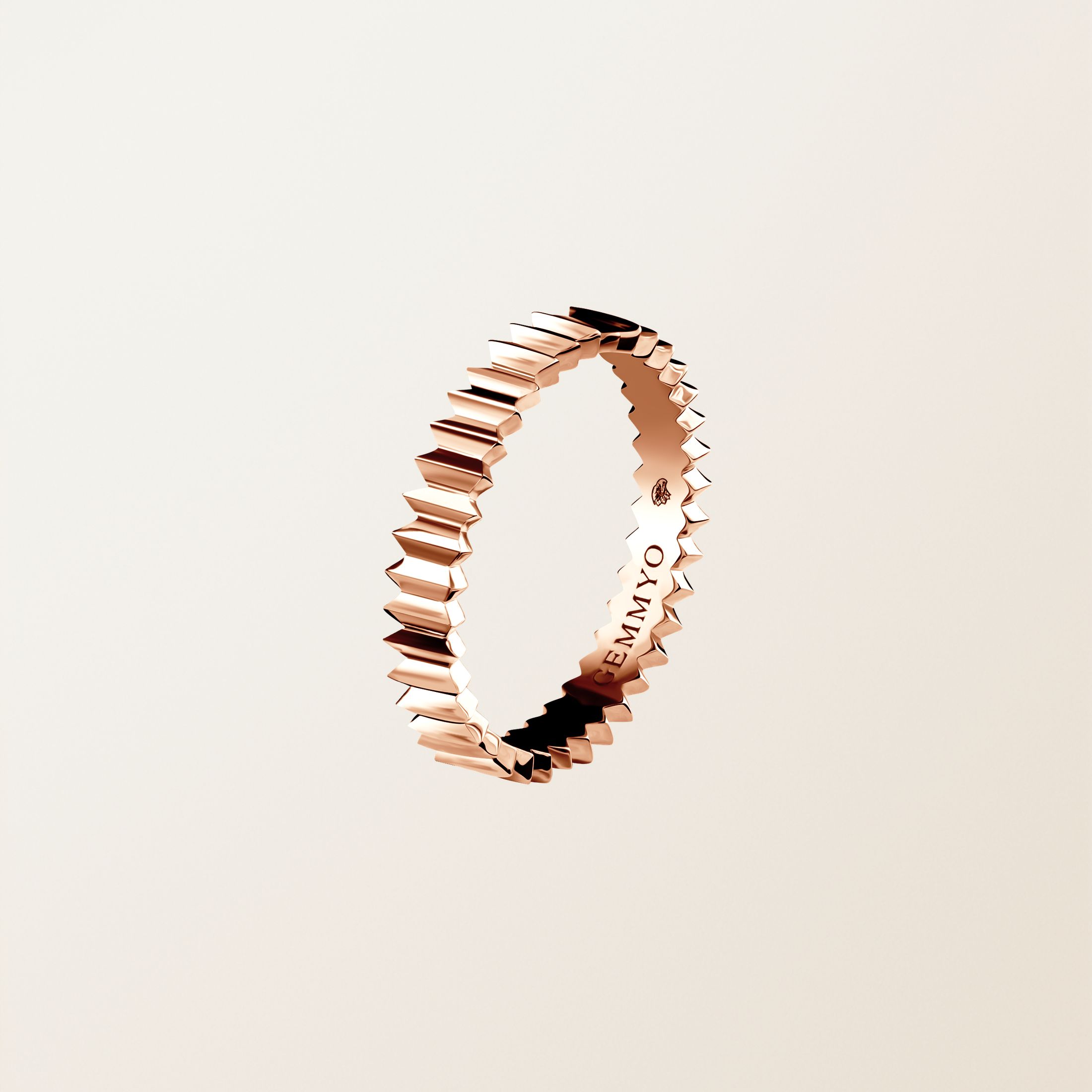 Bague Or rose 18 cts Entaille S