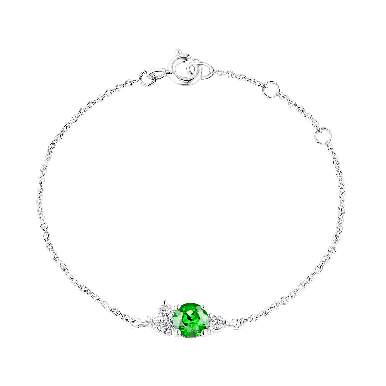 Baby EverBloom White Gold Tsavorite Bracelet Gemmyo
