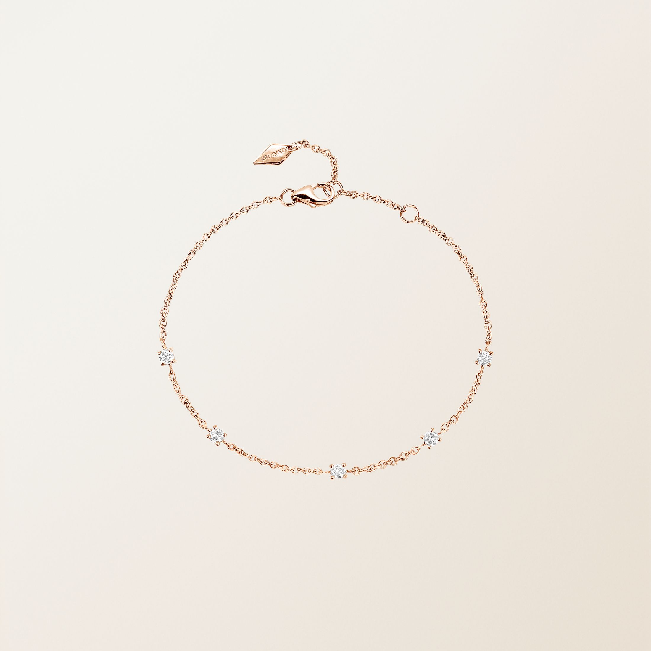 Bracelet Or rose 18 cts Diamant Lady Alta