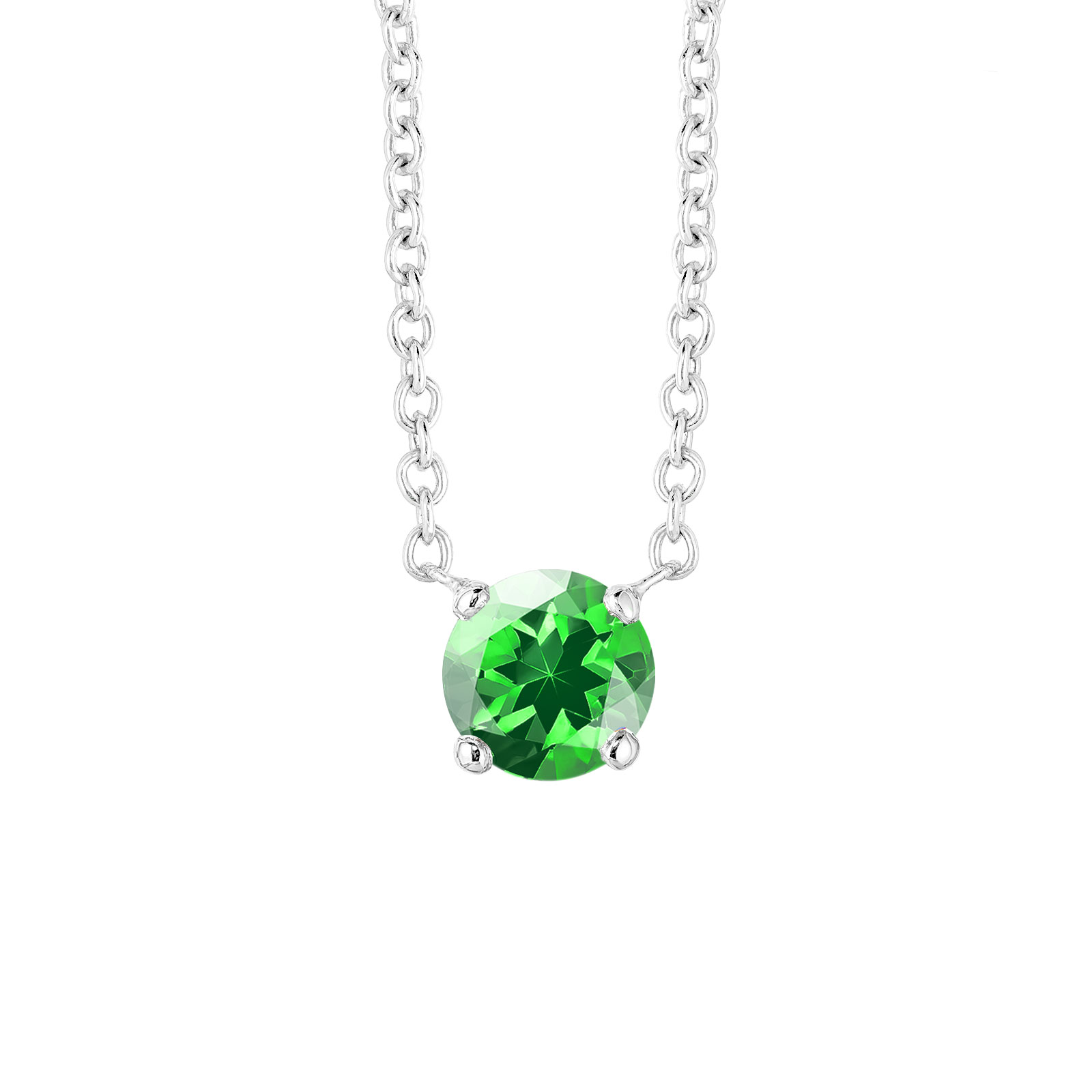 Pendentif Or blanc Tsavorite Lady XL 1