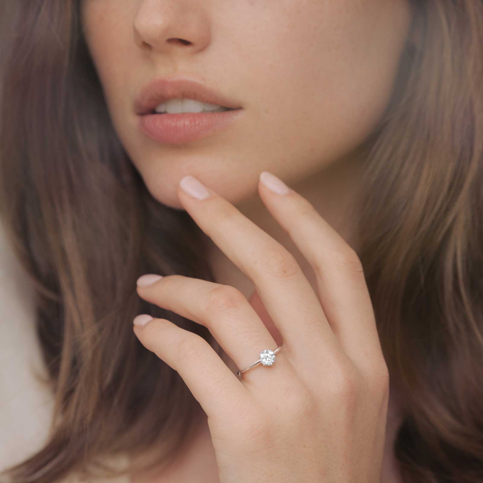 Ring White gold Tsavorite Lady 4