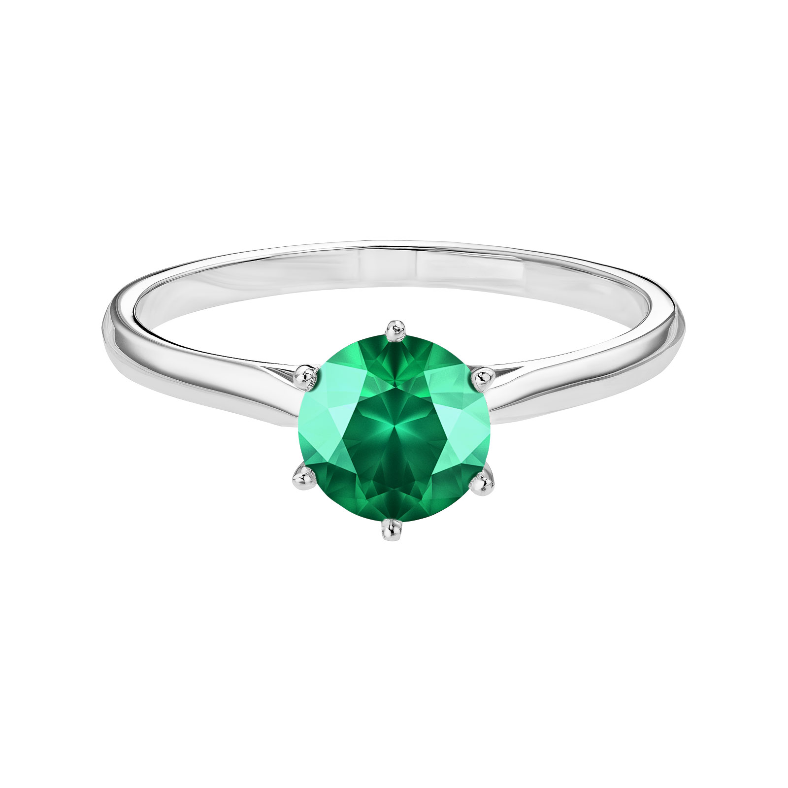 Bague Or blanc Emeraude Lady 1