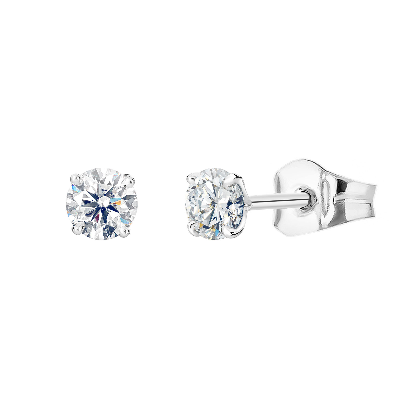 Boucles d'oreilles Or blanc Diamant Lady 1