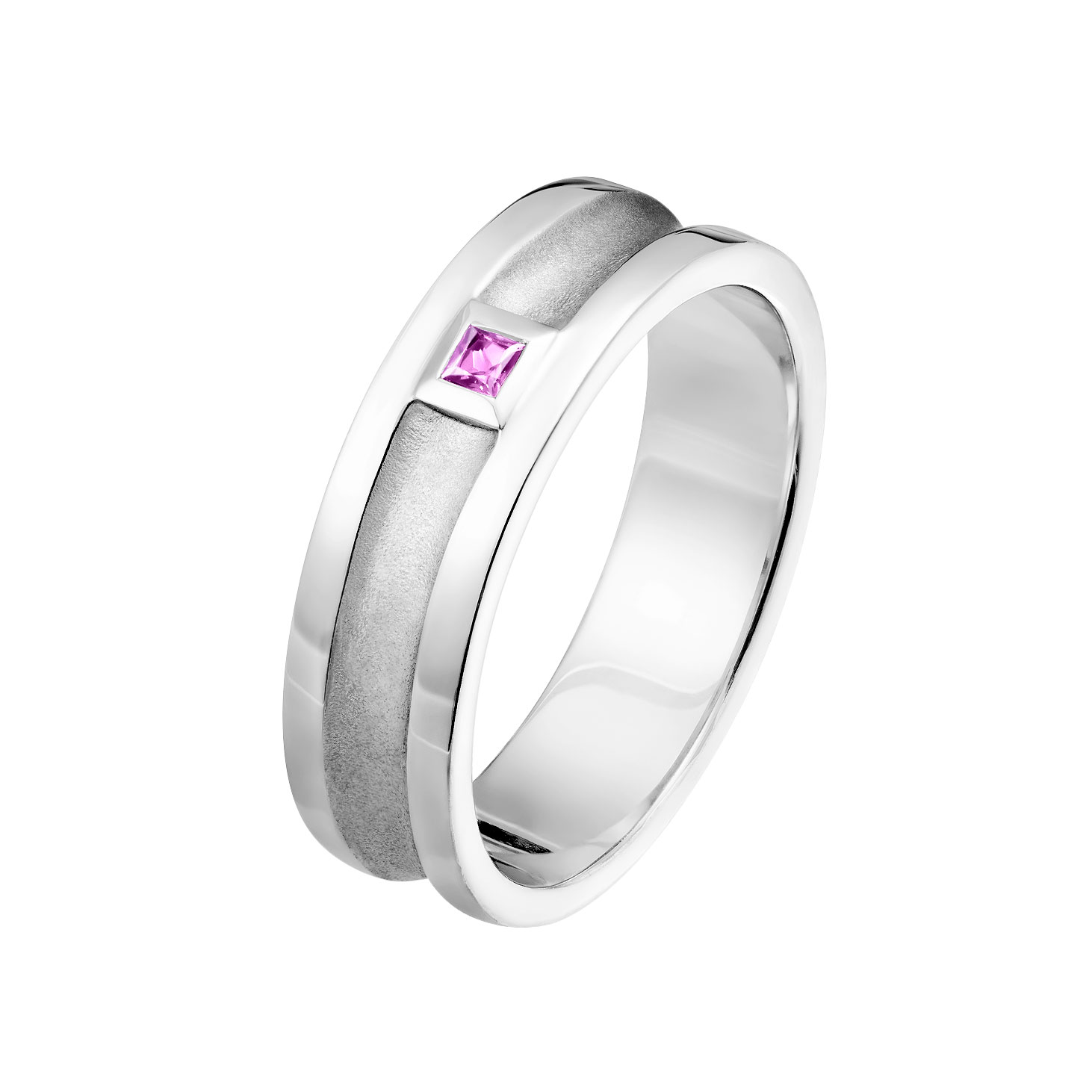Bague Or blanc Améthyste Minotaure 1