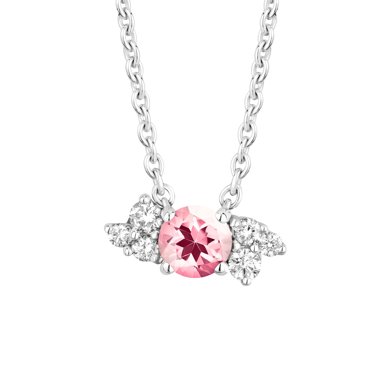 Pendentif Or blanc Tourmaline et diamants Baby EverBloom 1