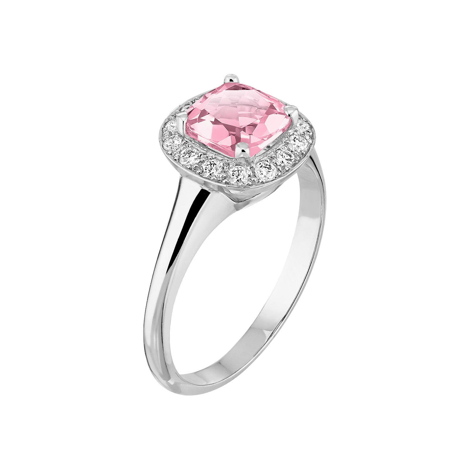 Bague Platine Tourmaline et diamants Mada 1