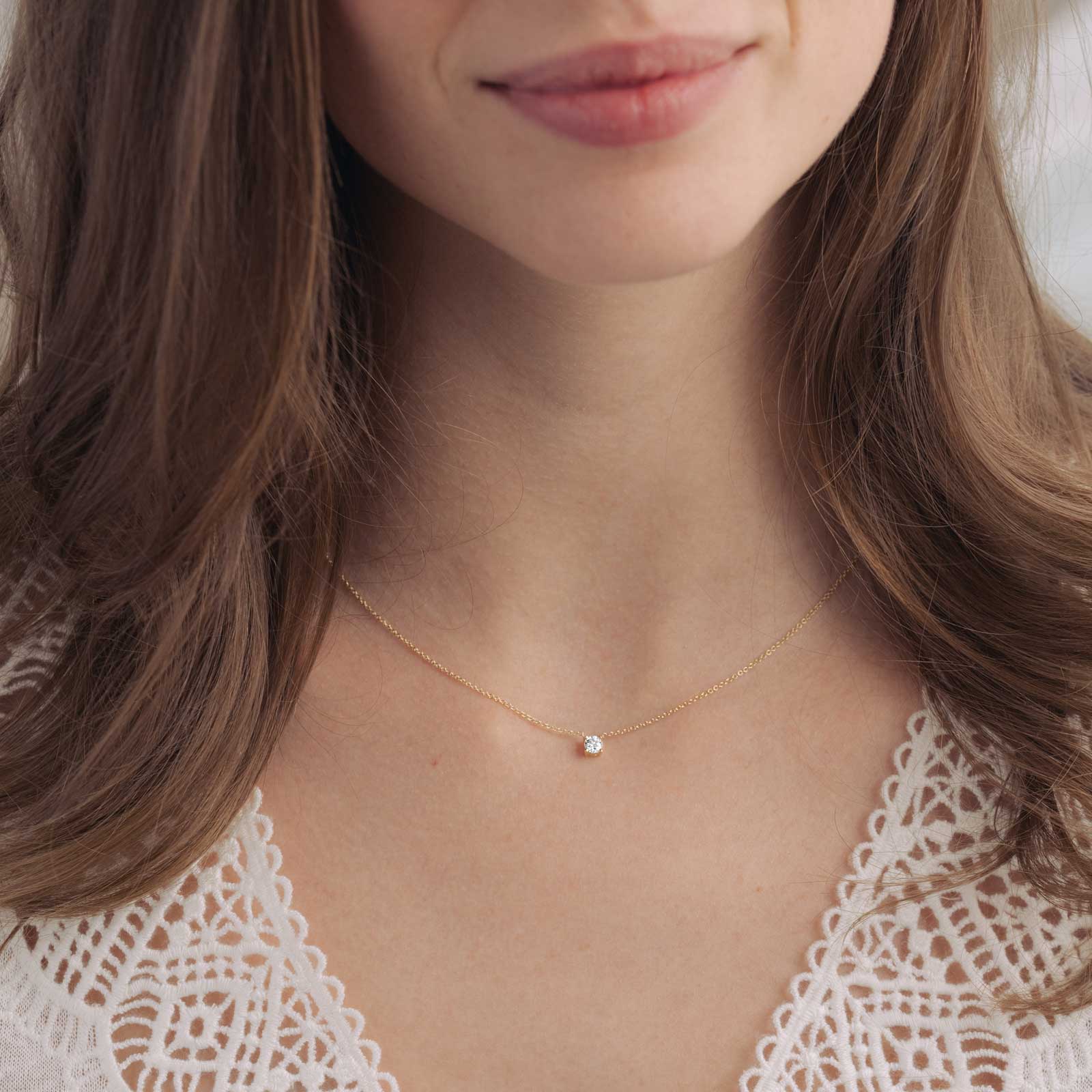 Pendant Rose gold Teal Sapphire Lady XL 2