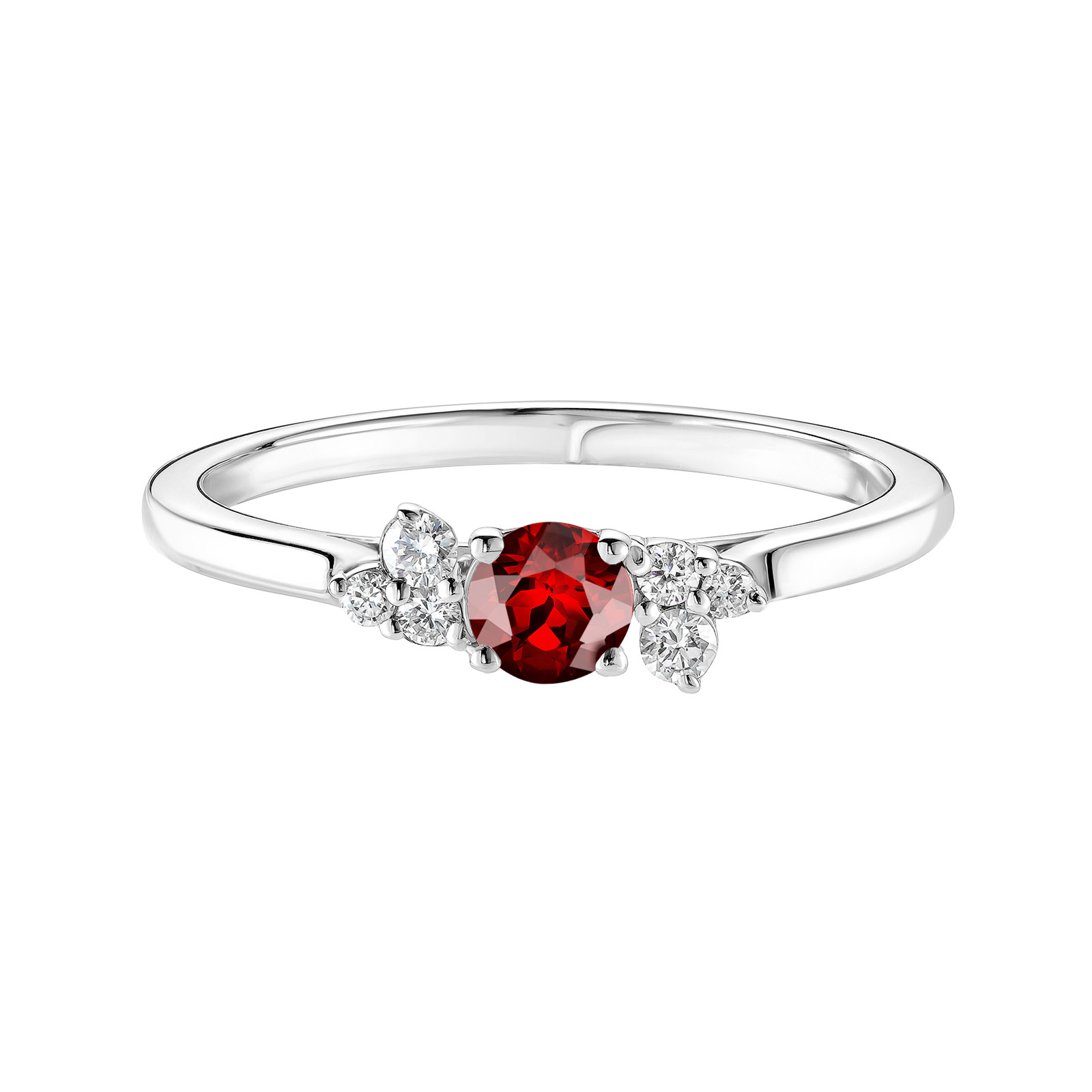 Bague Or blanc Grenat et diamants Baby EverBloom 1