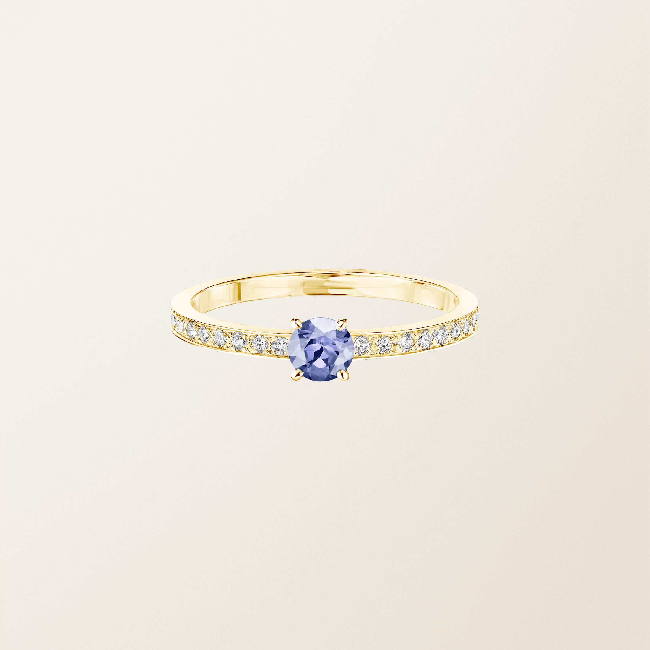 Bague Or jaune 18 cts Tanzanite Milady