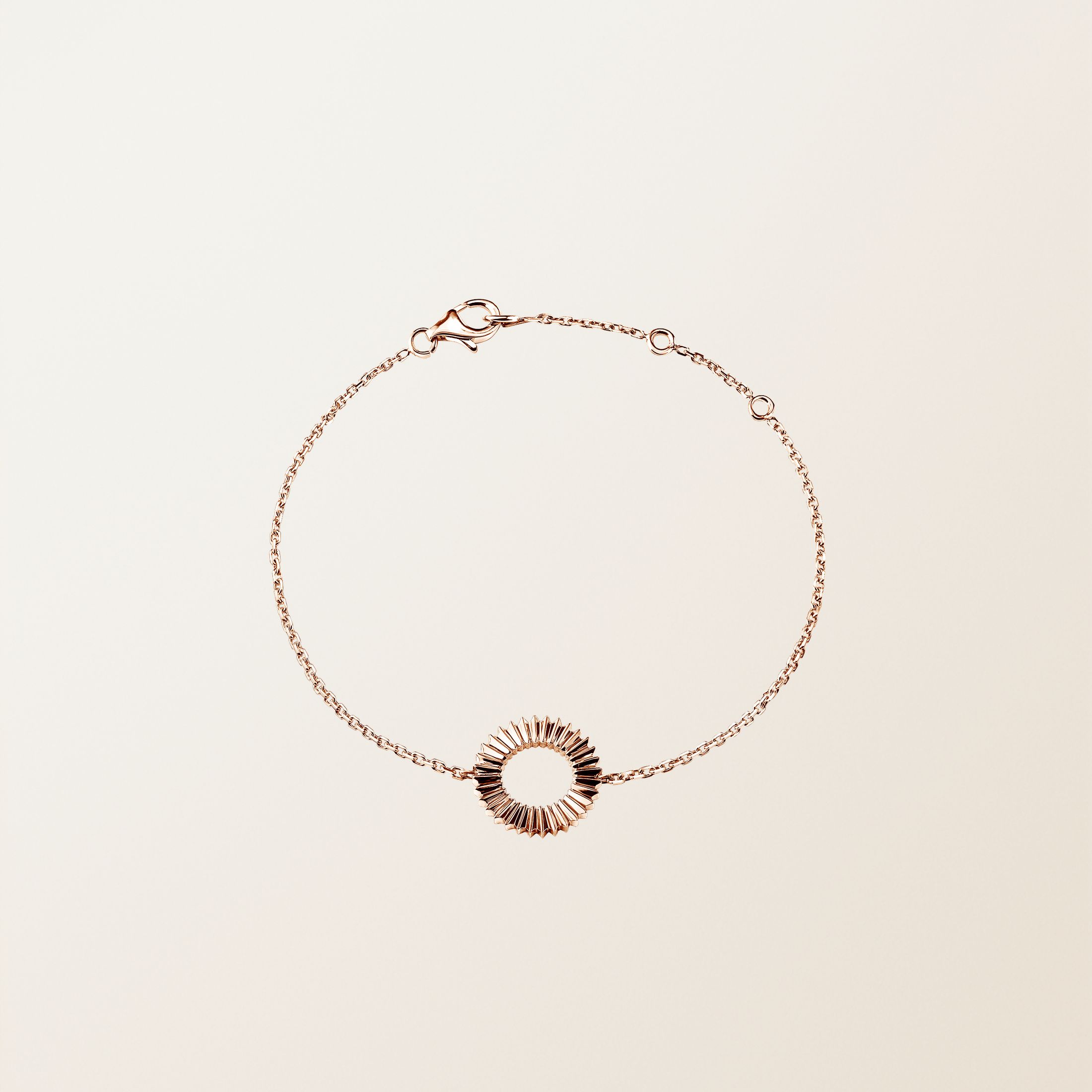 Bracelet Or rose 18 cts Entaille Rayons S