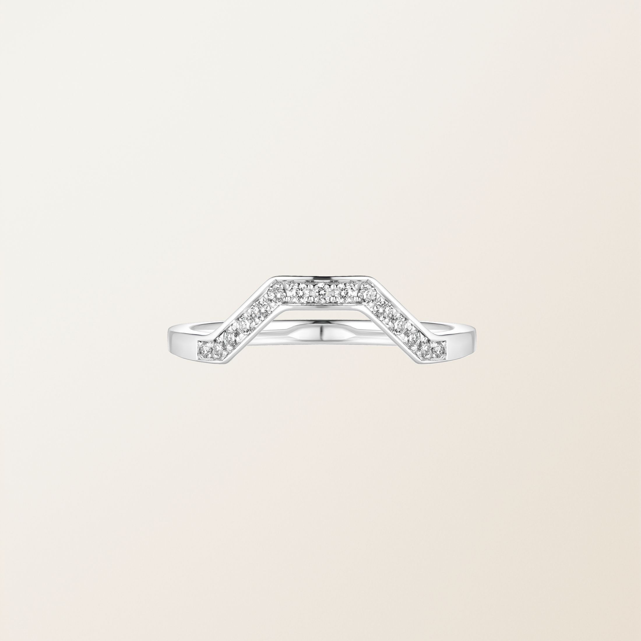 Bague Or blanc 18 cts Diamant Art Déco 4 mm