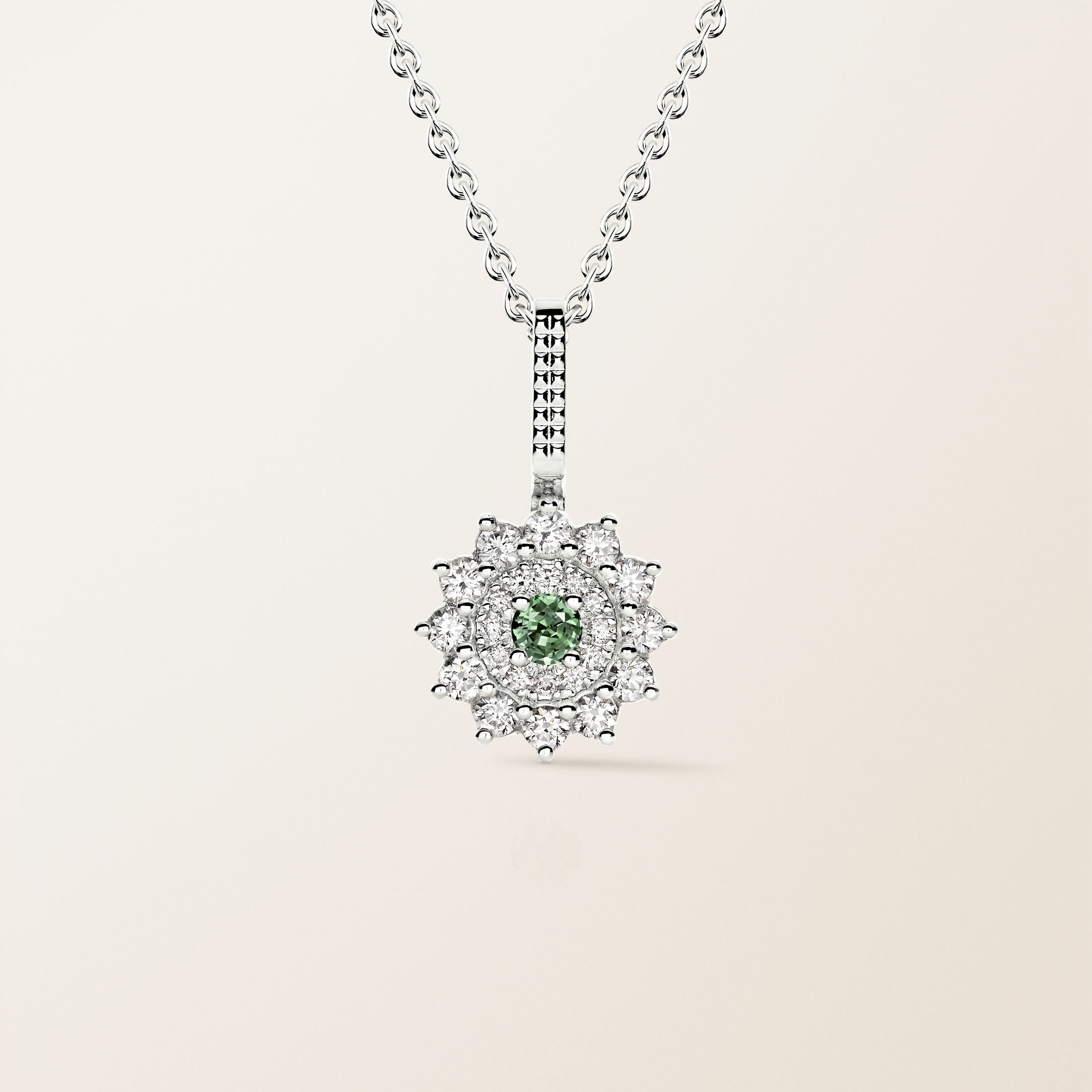 Or blanc, Saphir Vert