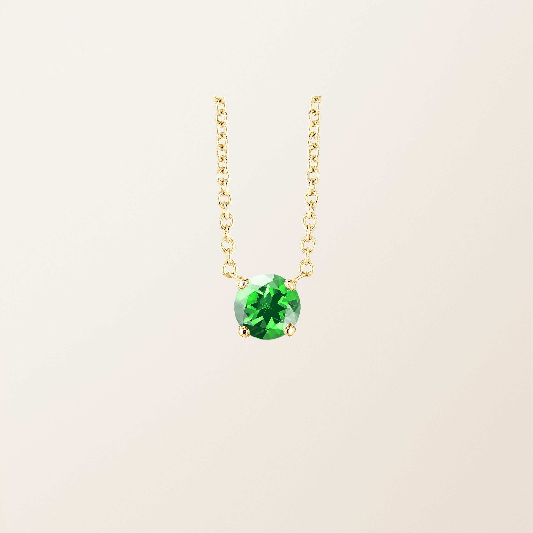 Pendentif Or jaune 18 cts Tsavorite Lady XL