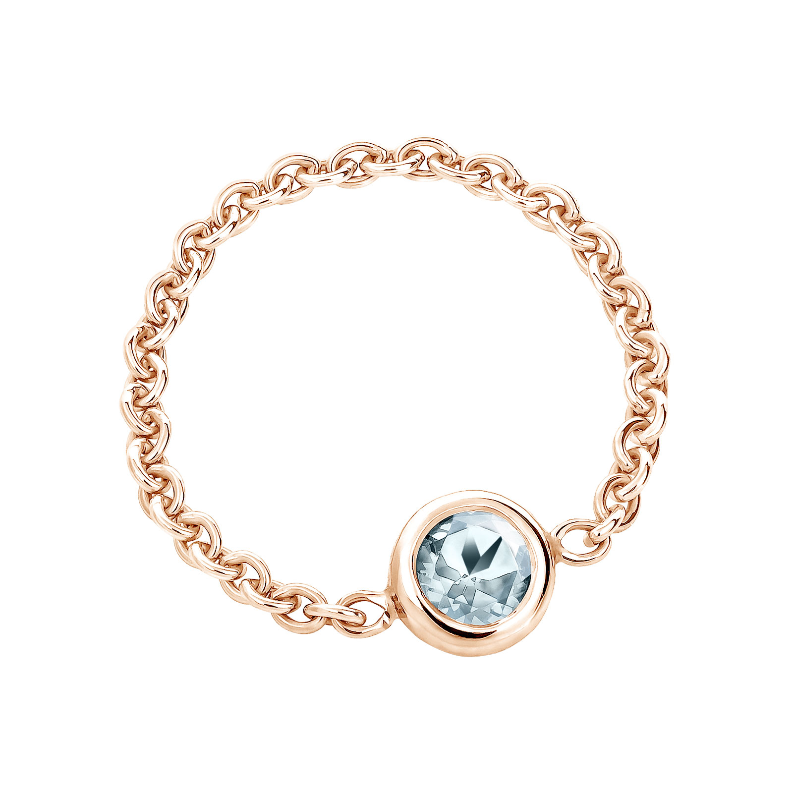 Bague Or rose Aigue-marine Gemmyorama Solo 1