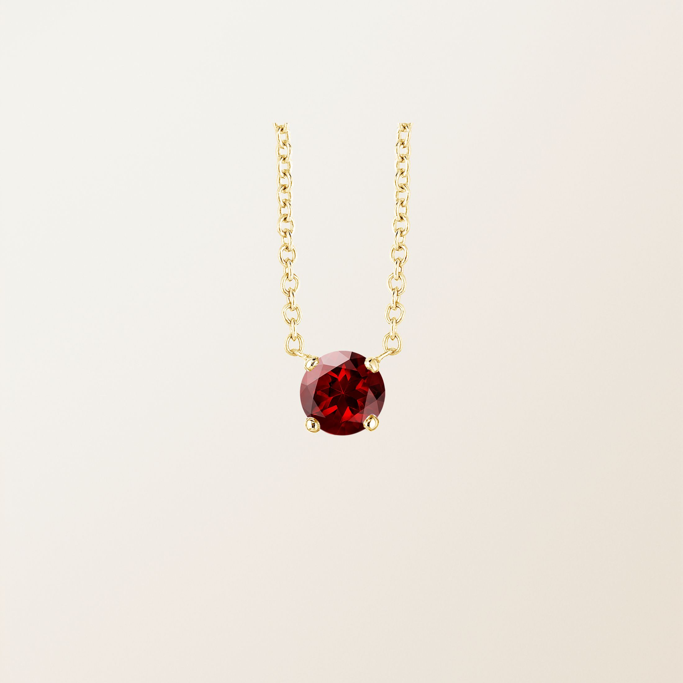 Pendentif Or jaune 18 cts Grenat Lady XL