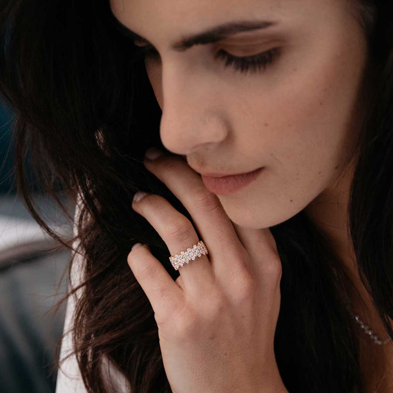 Bague Or blanc Diamant Paris 1901 XL 5