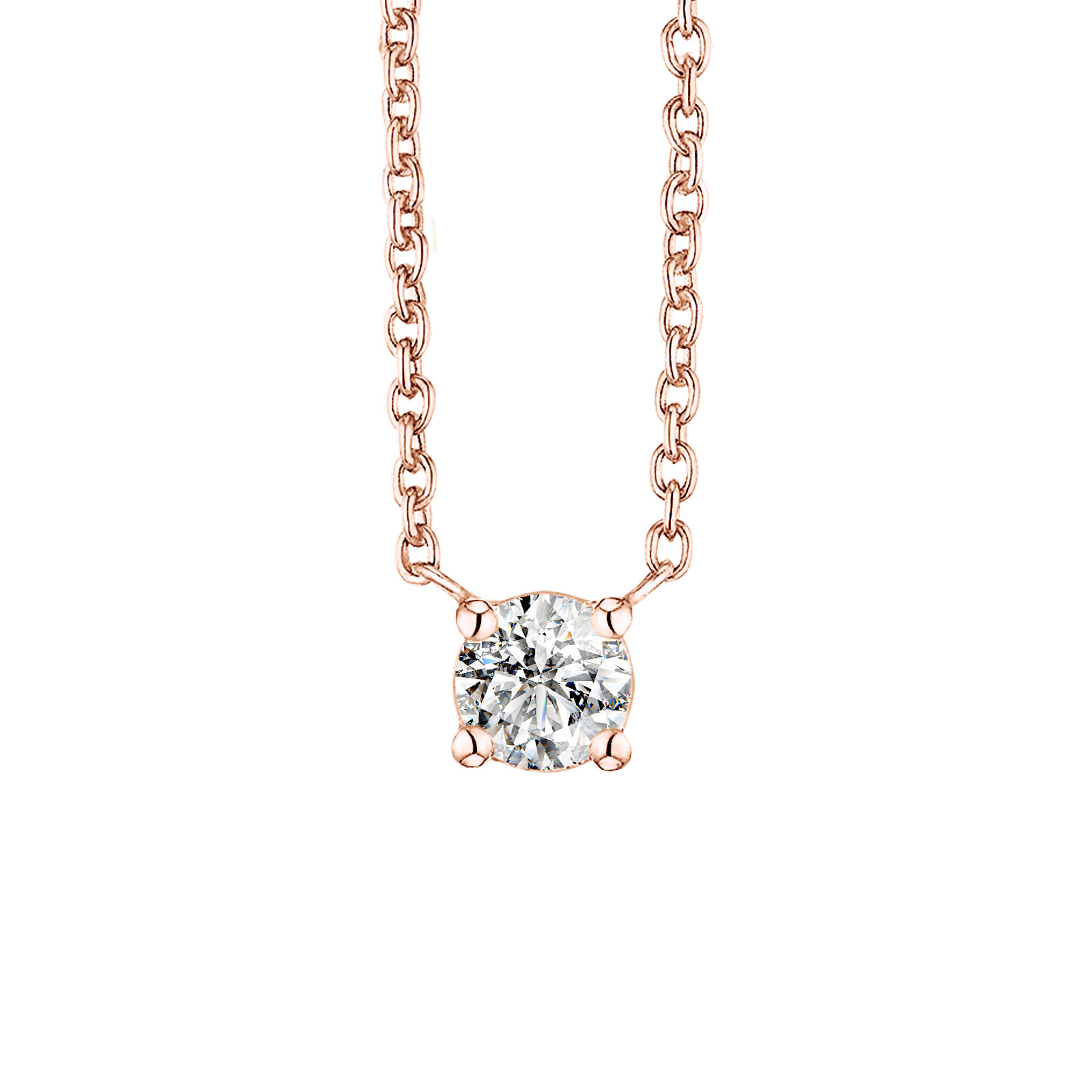 Pendentif Or rose Diamant Lady 1