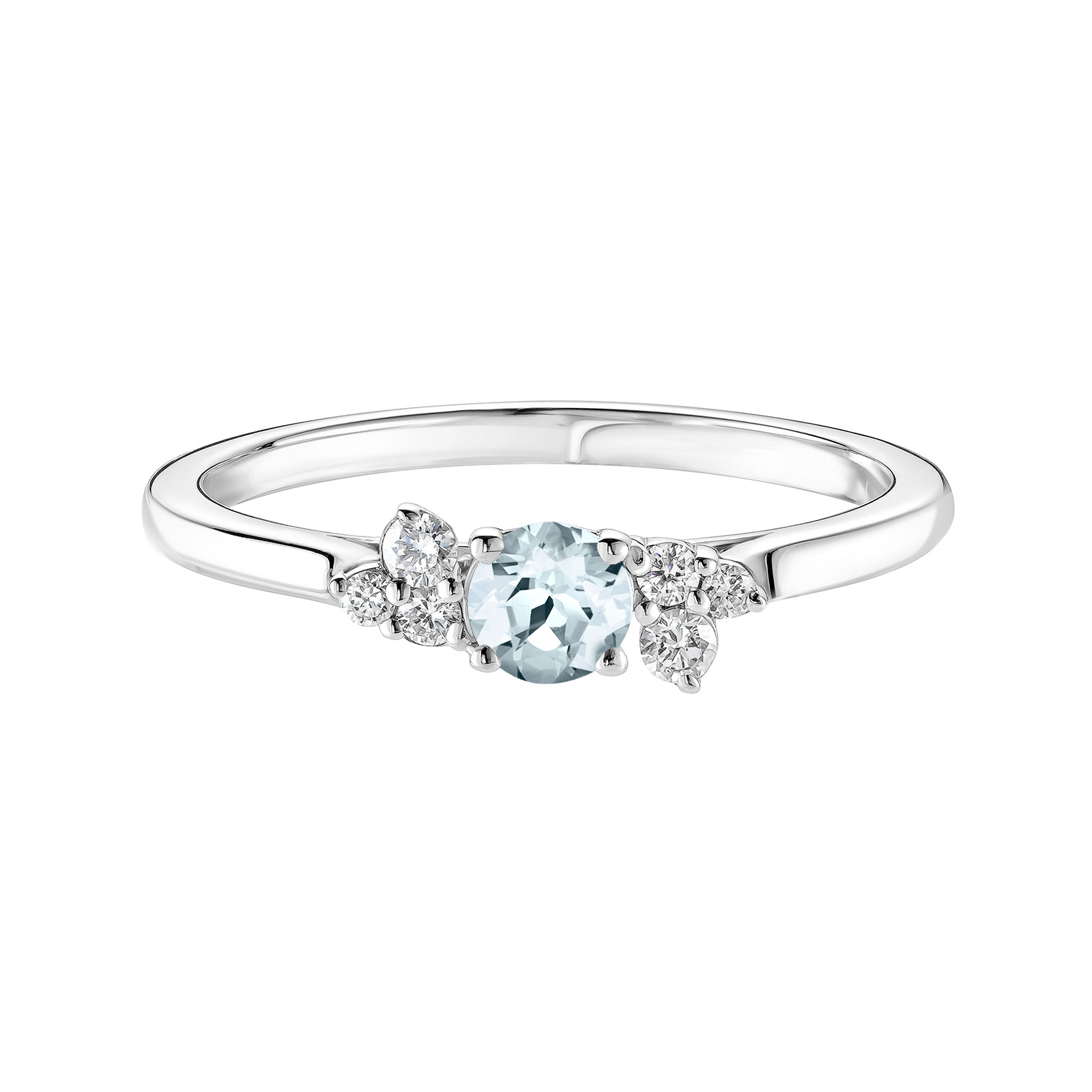 Bague Or blanc Aigue-marine et diamants Baby EverBloom 1