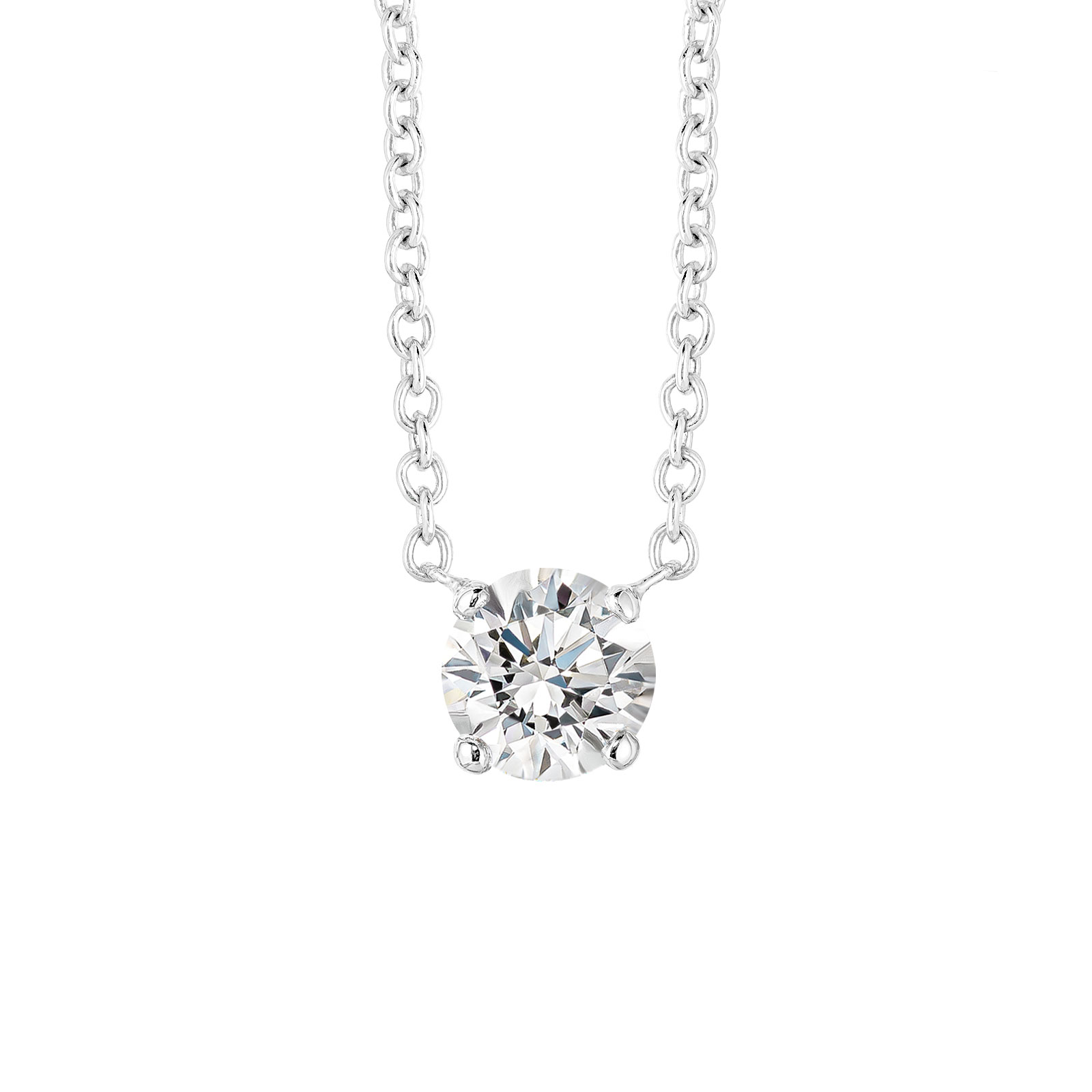 Pendentif Or blanc Diamant Lady XL 1
