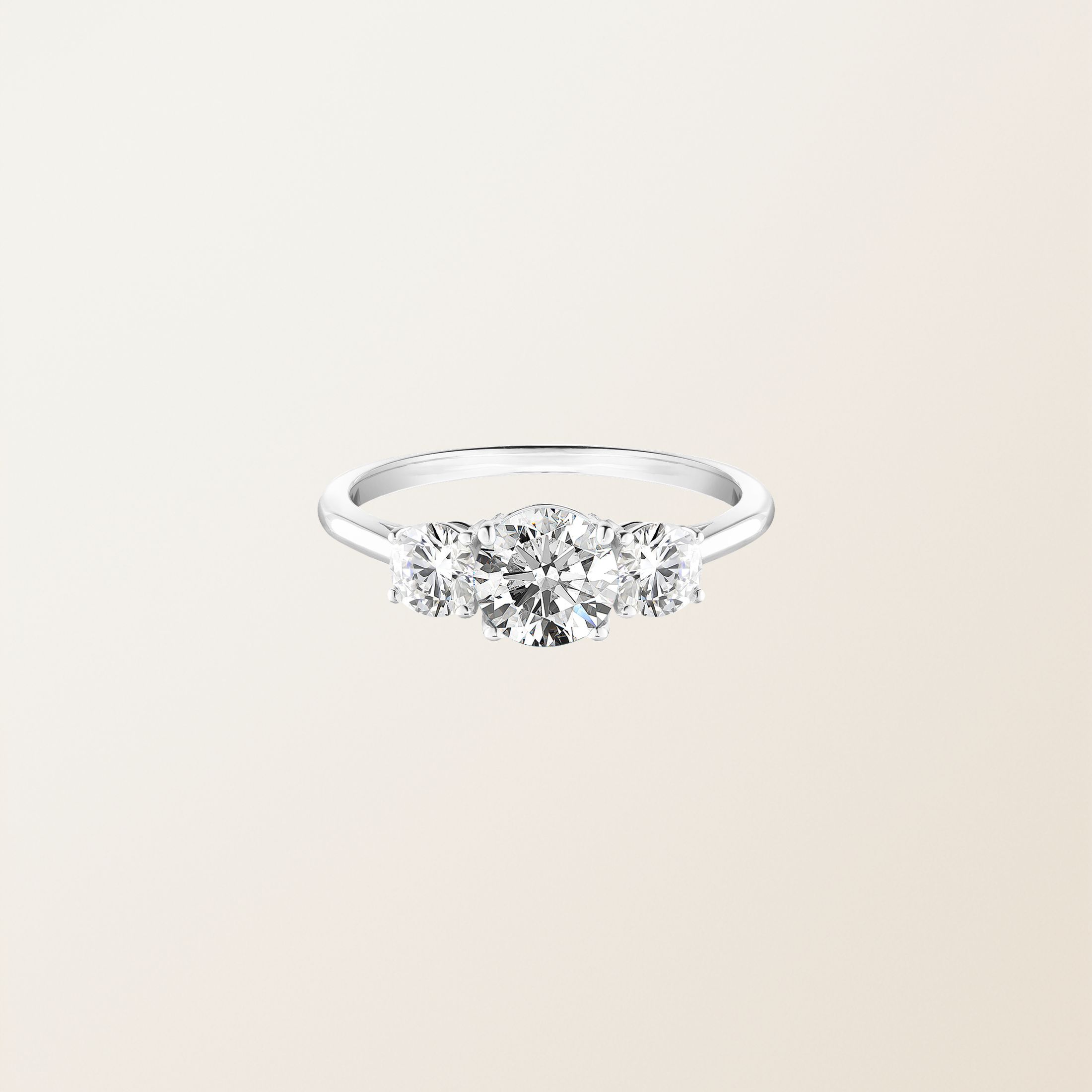 Bague Or blanc 18 cts Diamant Little Lady Duo