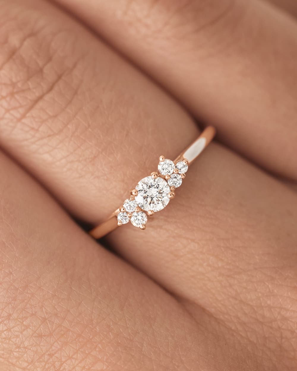 リング ホワイトゴールド アクアマリンとダイヤモンド Baby EverBloom 3