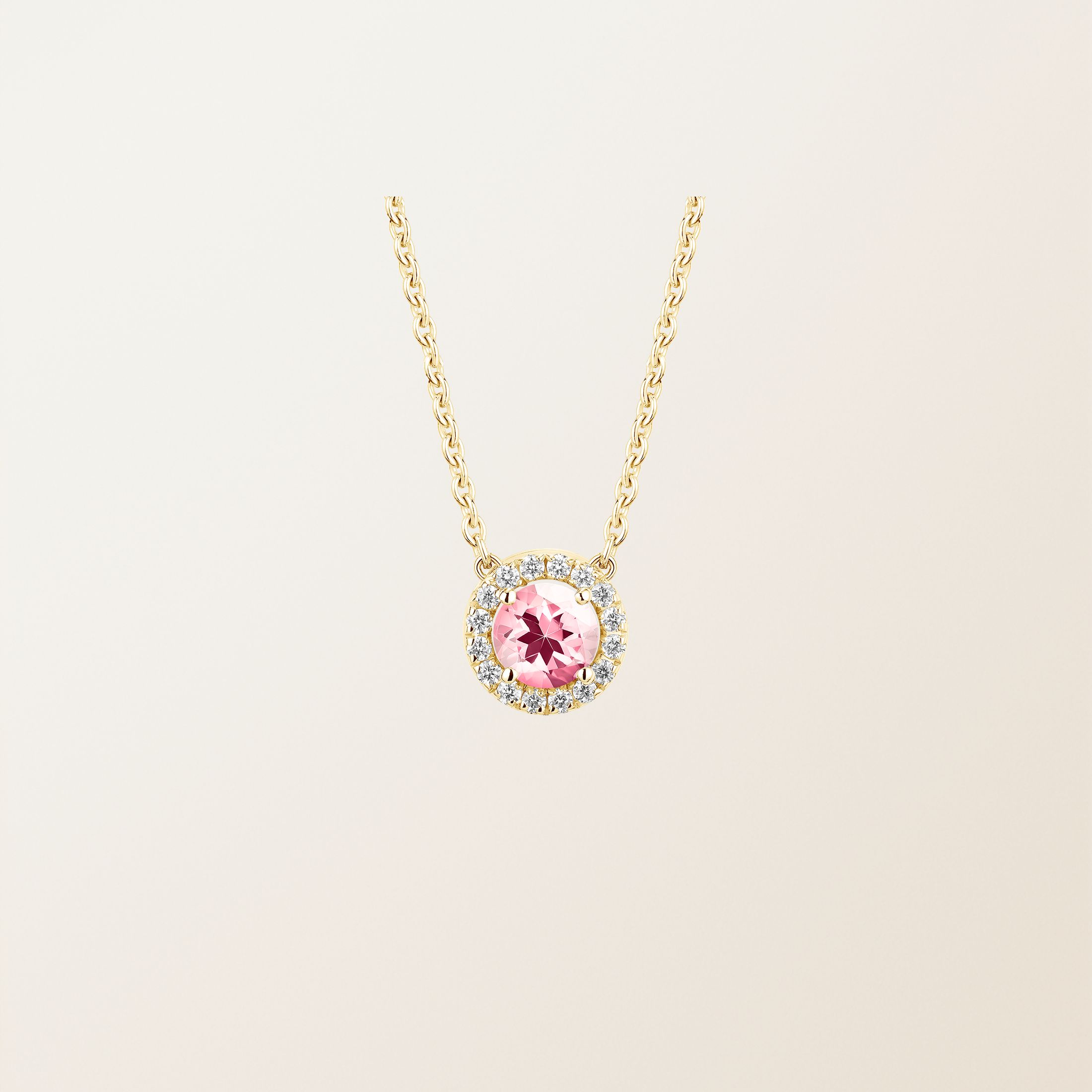Pendentif Or jaune 18 cts Tourmaline Rétromantique S
