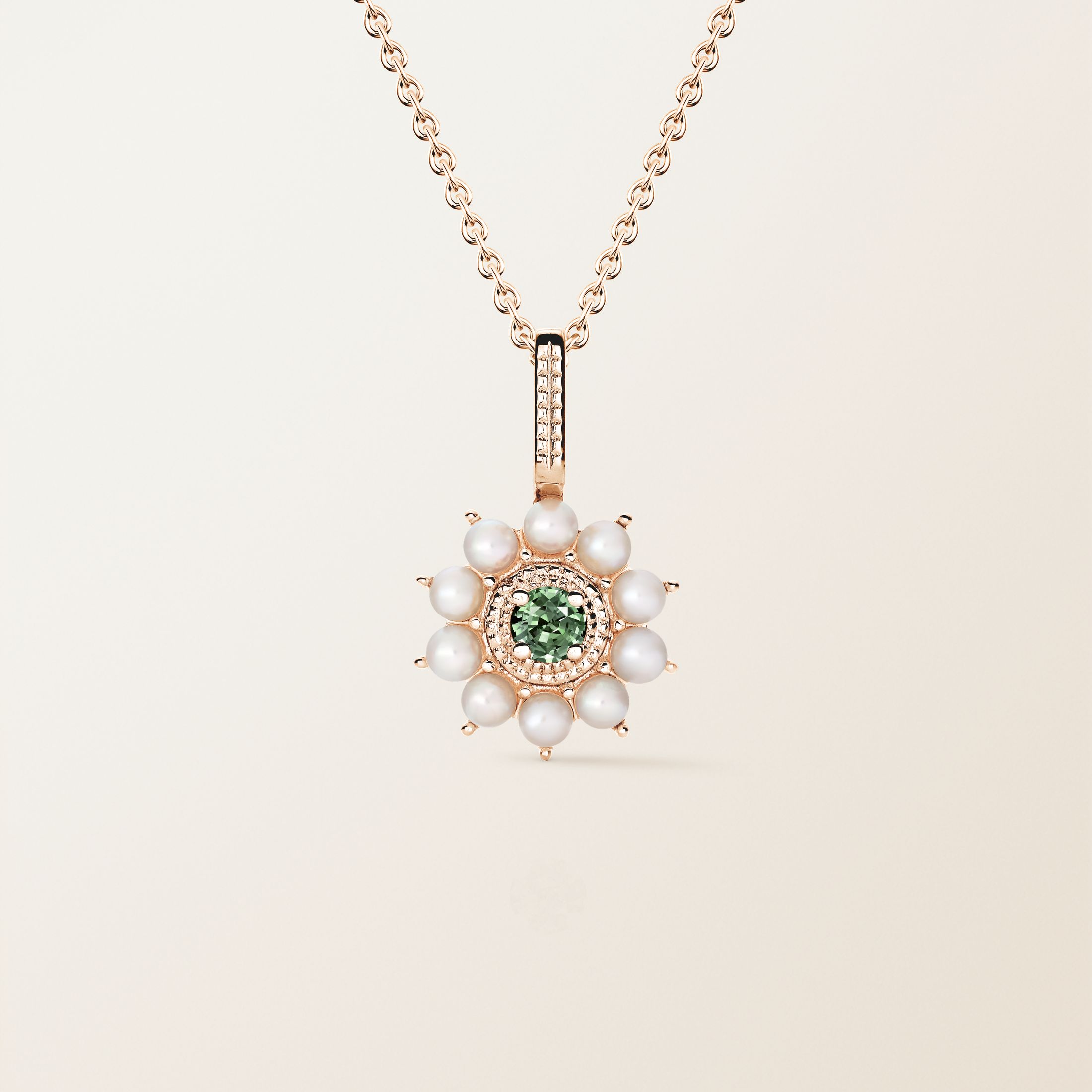 Or rose, Saphir Vert