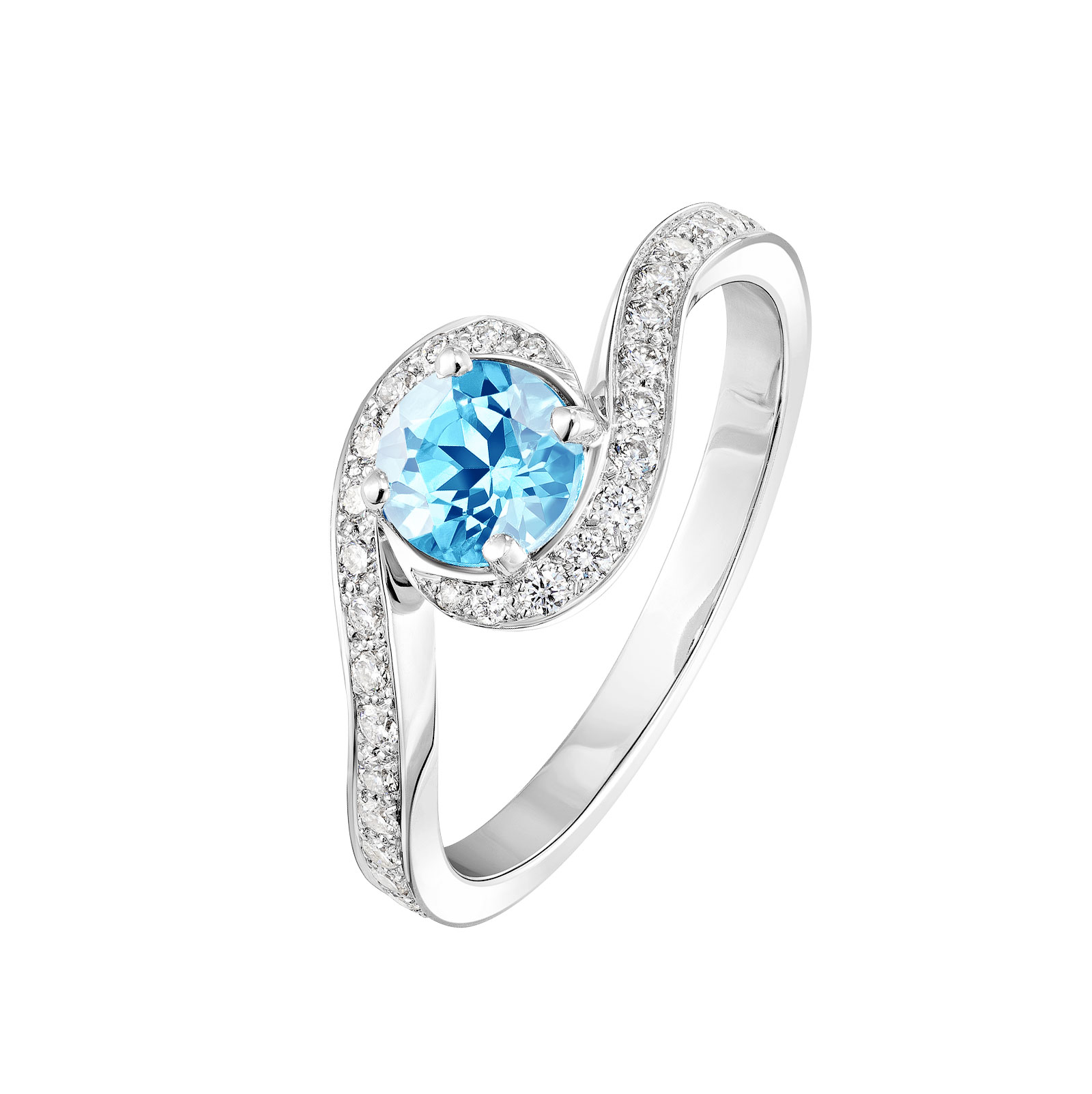 Bague Platine Topaze et diamants Amelia 1