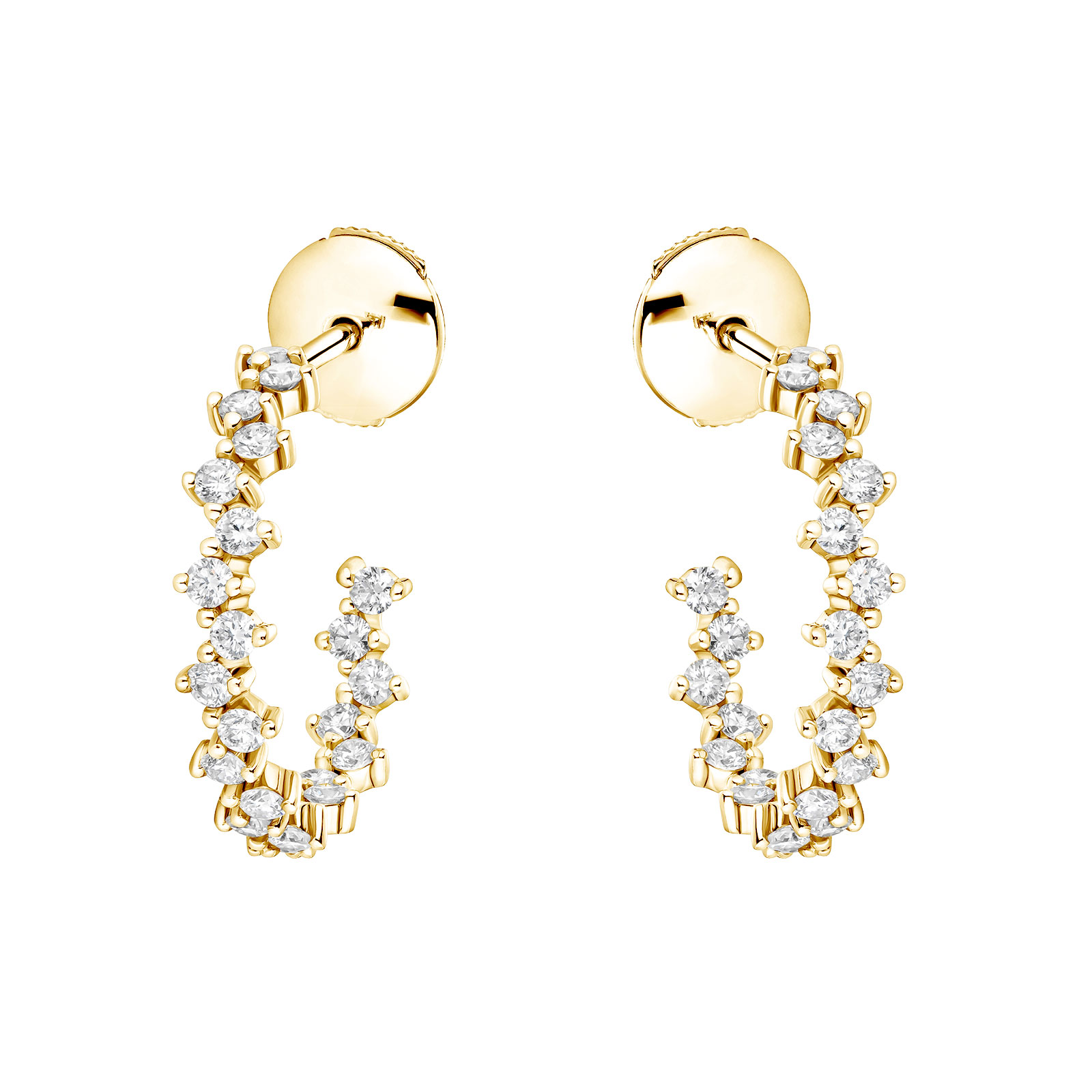 Boucles d'oreilles Or jaune Diamant Paris 1901 M 1