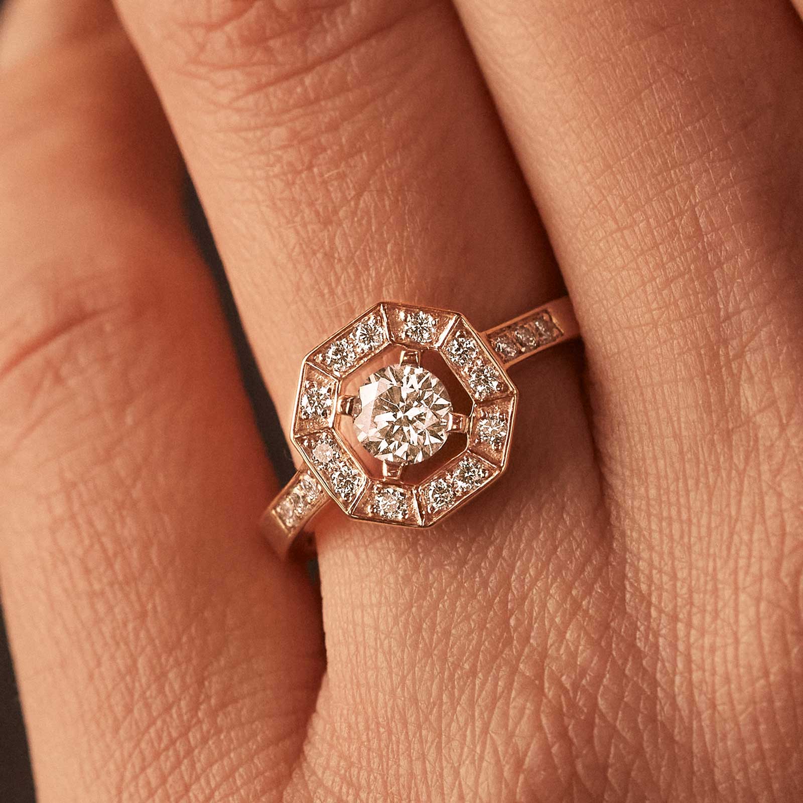 Ring White gold Tsavorite and diamonds Art Déco Rond 5 mm 3