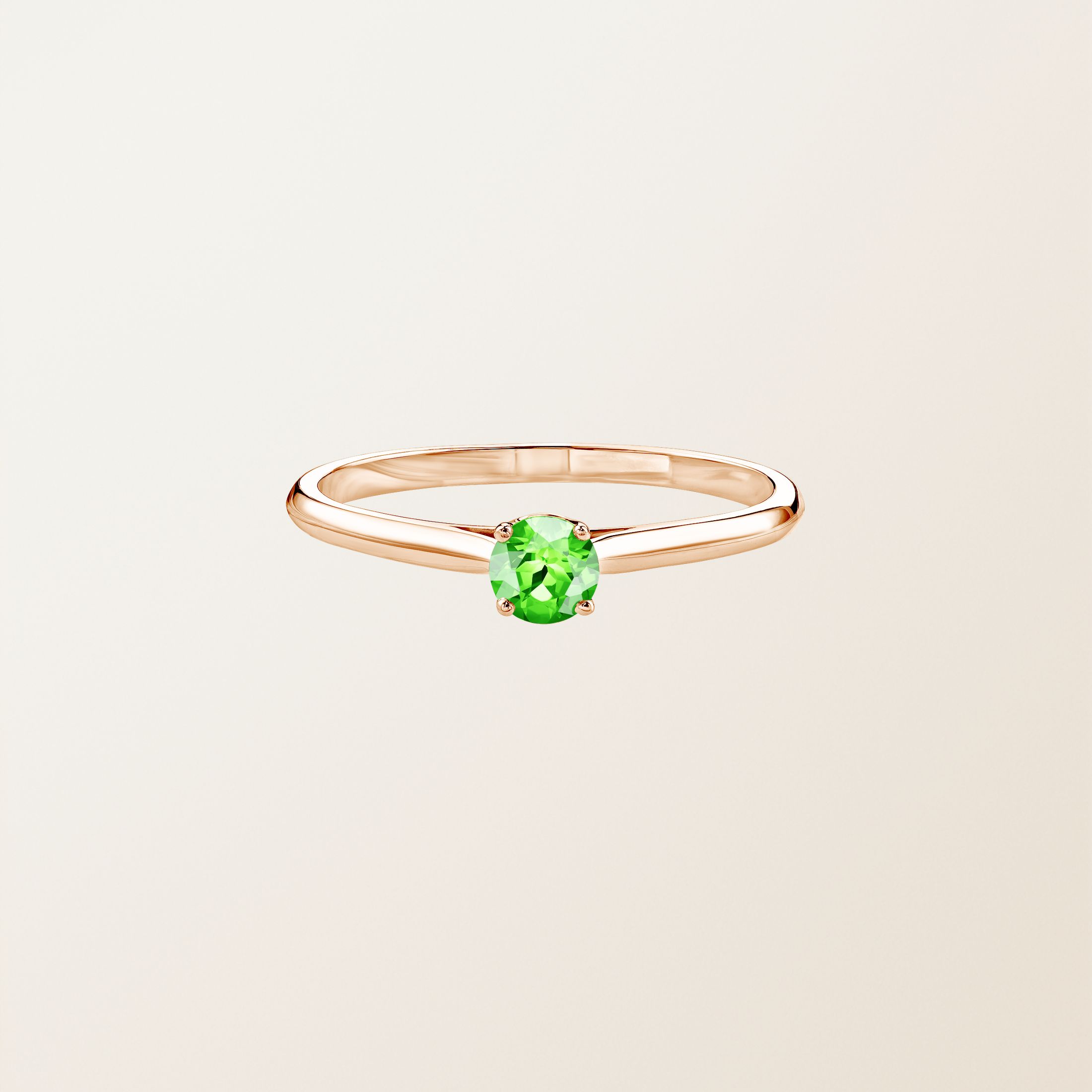 Bague Or rose 18 cts Tsavorite Baby Lady