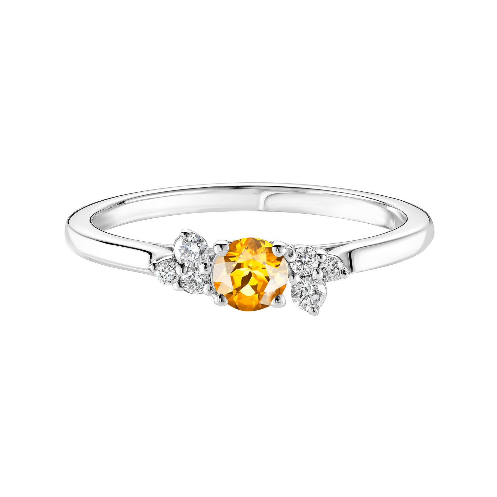 Bague Platine Citrine et diamants Baby EverBloom 1