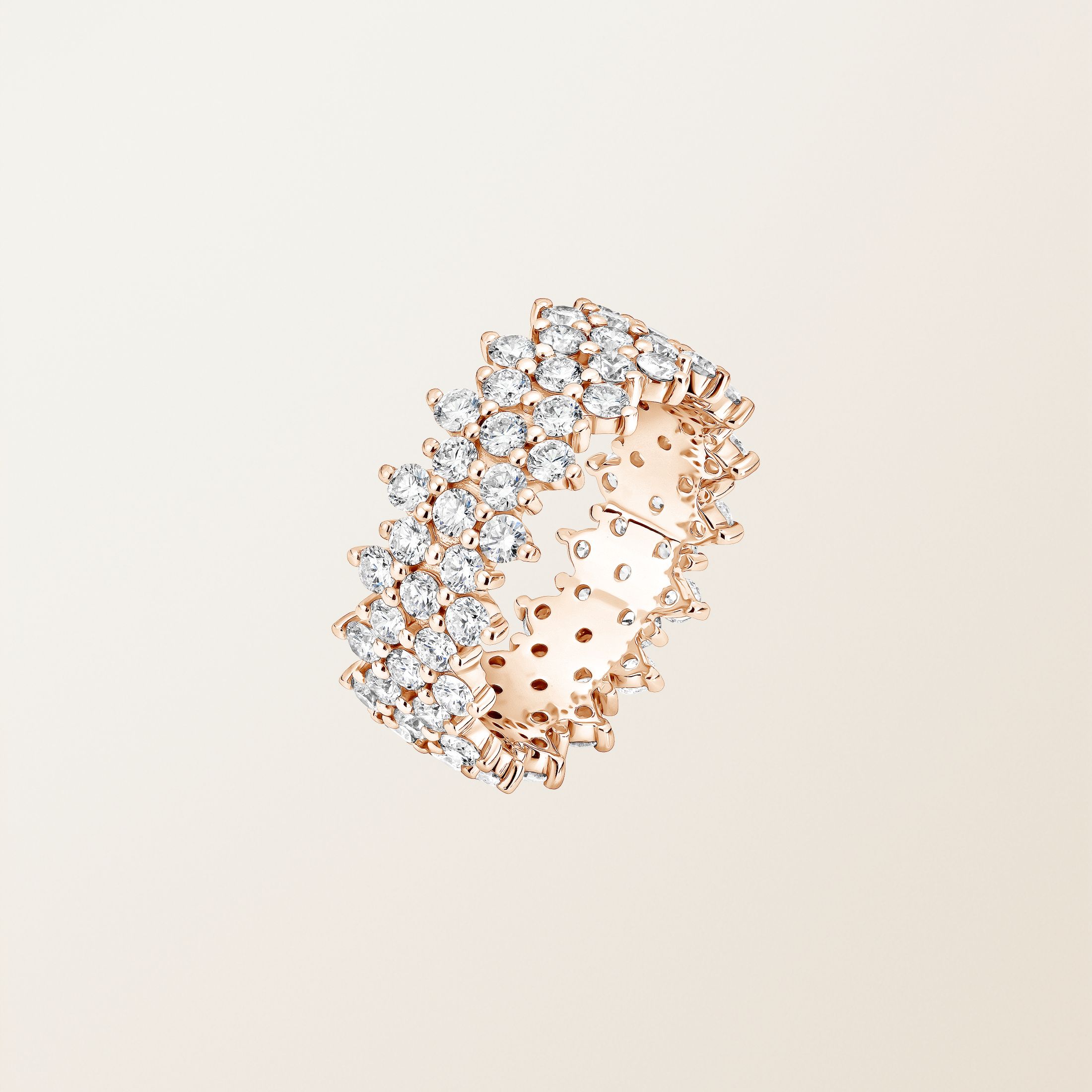Bague Or rose 18 cts Diamant Paris 1901 XL