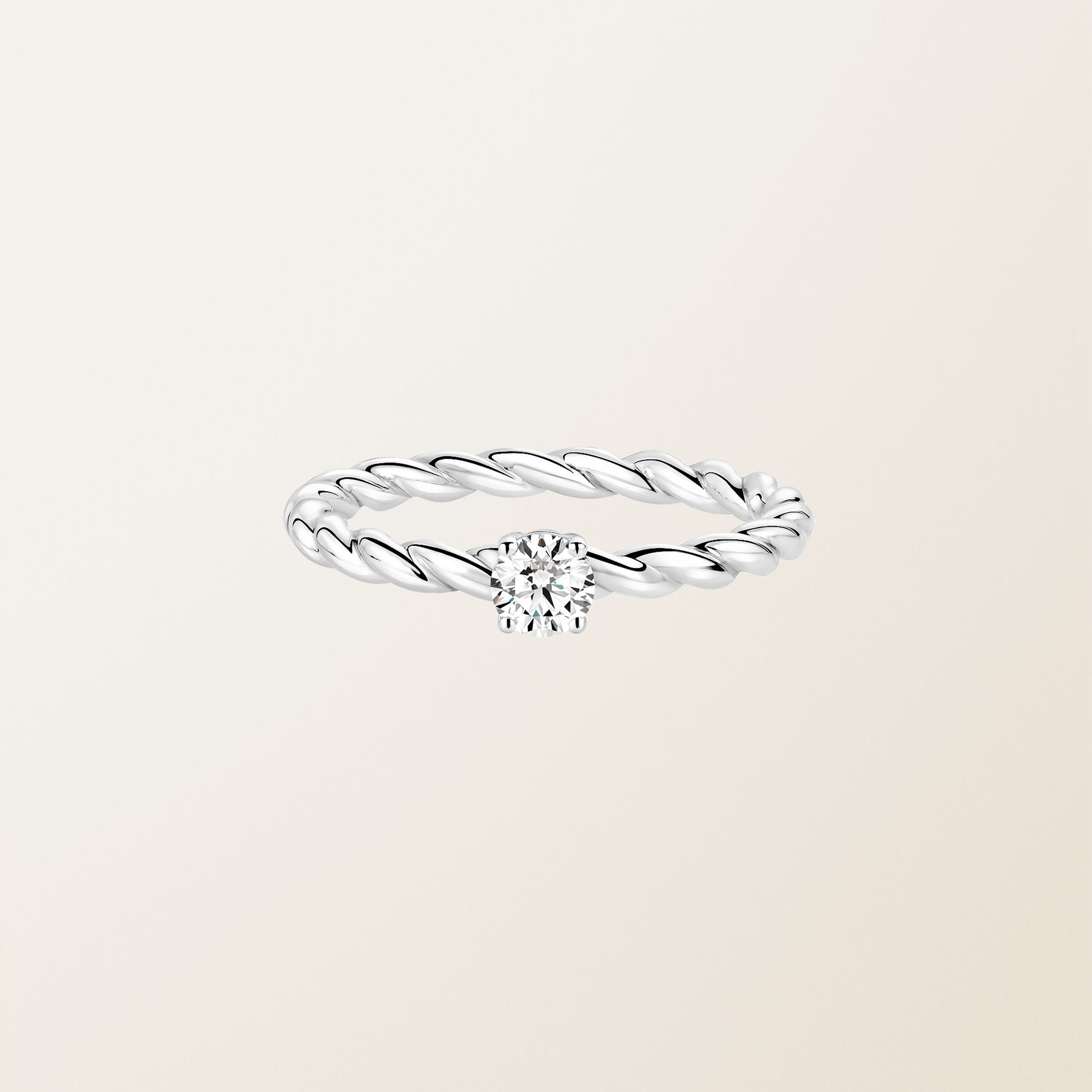 Bague Platine Diamant Capucine 4 mm 1