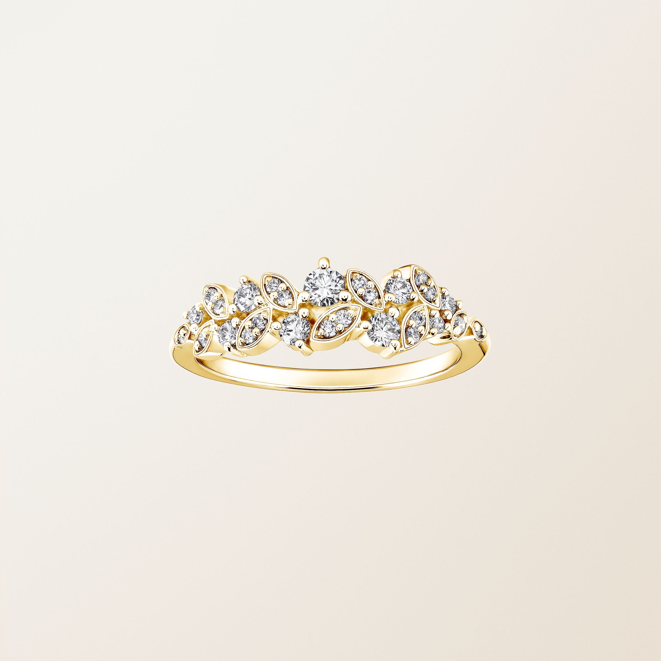 Alliance Or jaune 18 cts Diamant EverBloom